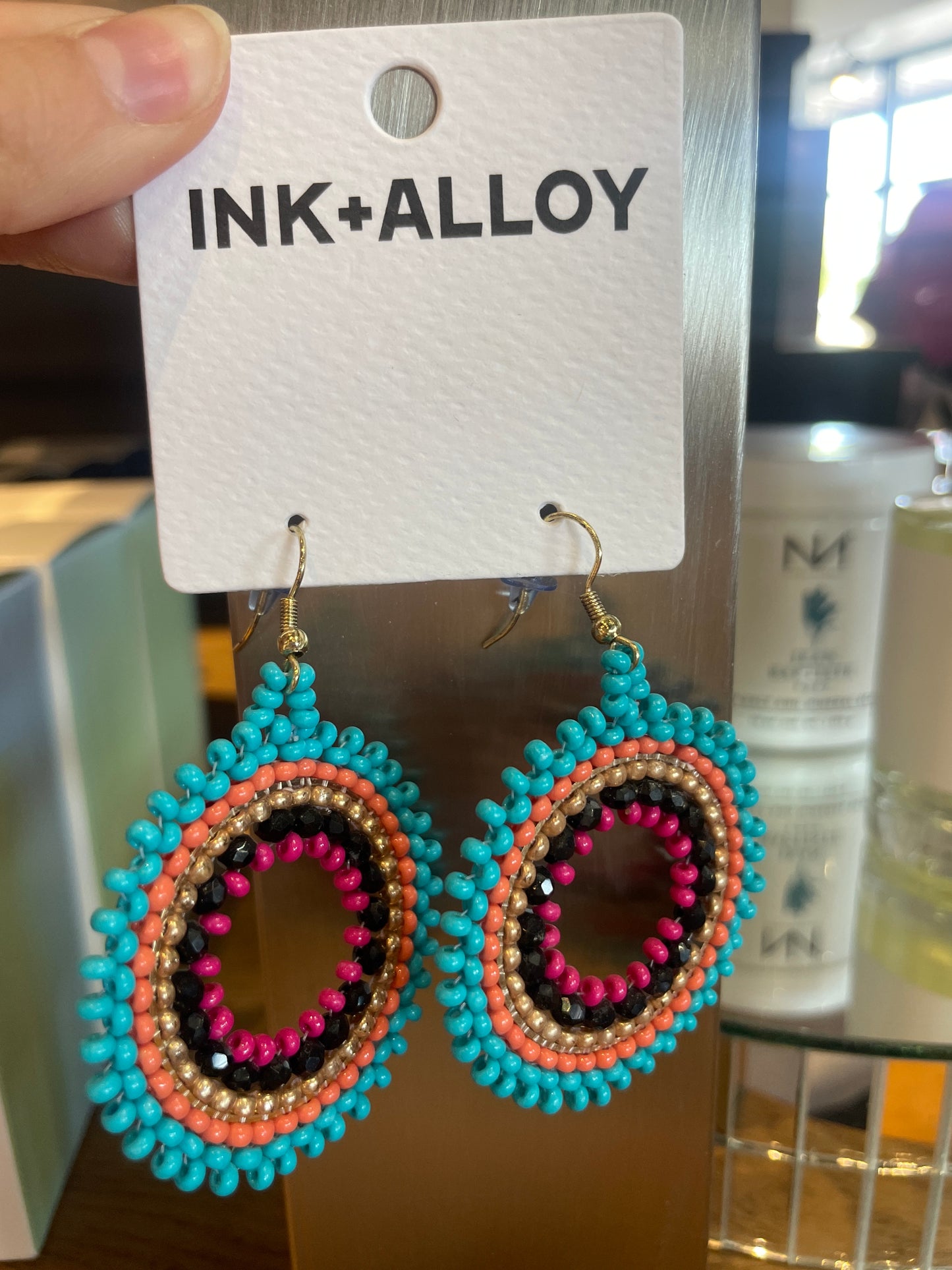 CIRCLES BEADED TURQUOISE