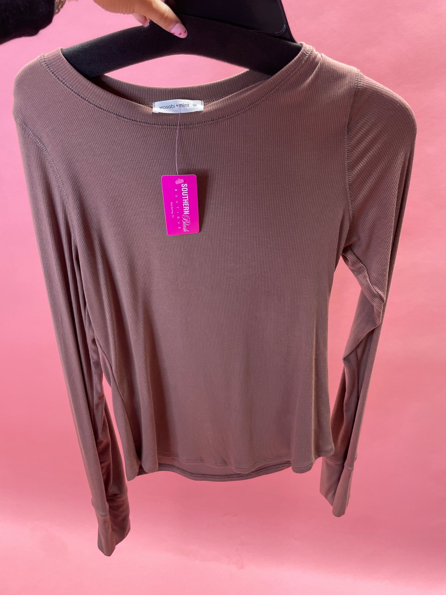 Baby Rib Round Neck Fitted Top