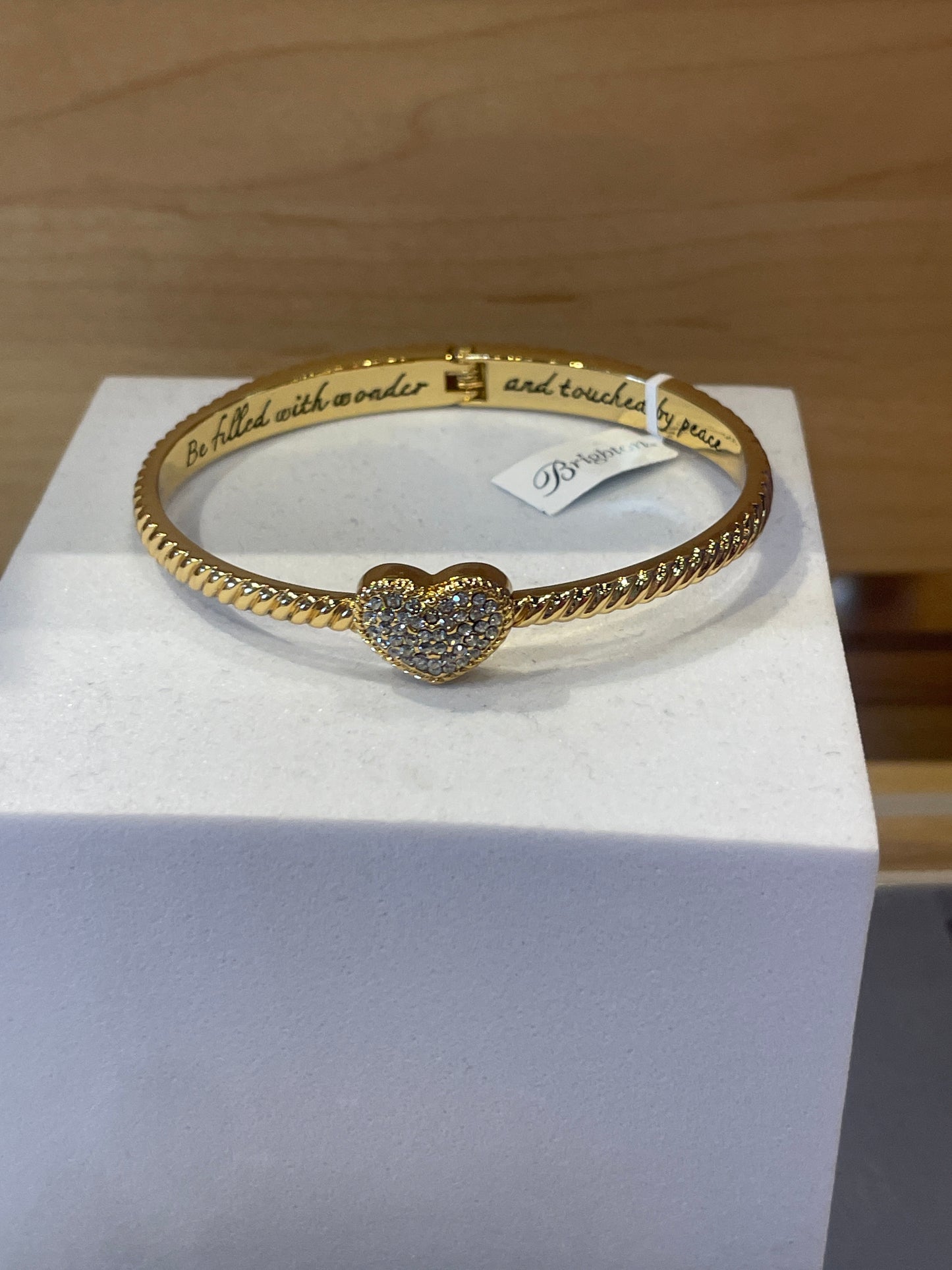 Celestia Heart Hinged Bangle