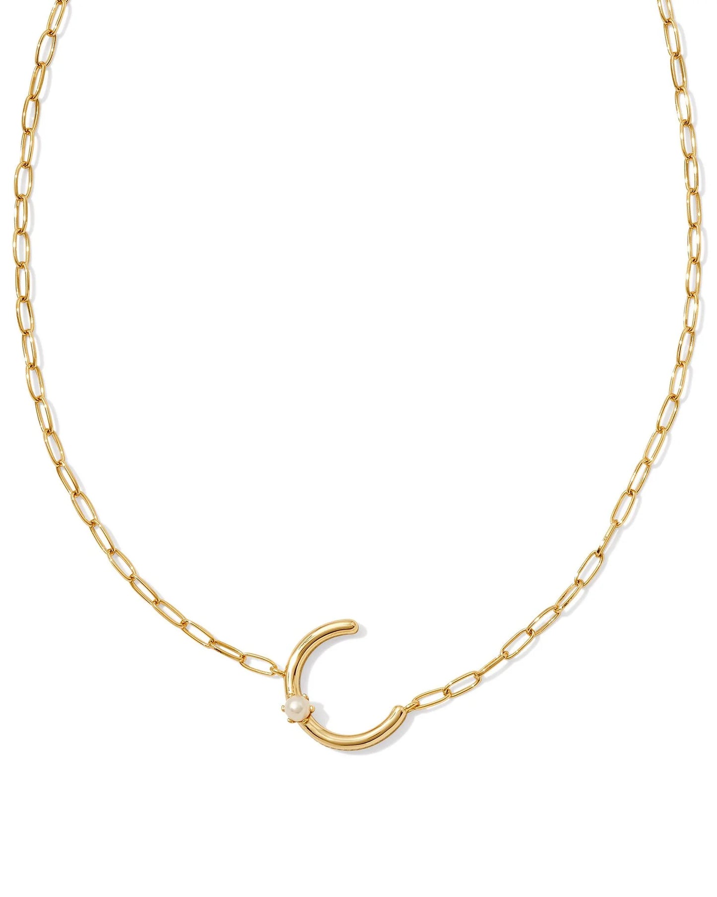 PEARL LETTER NCK WITH WHITE PEARL
