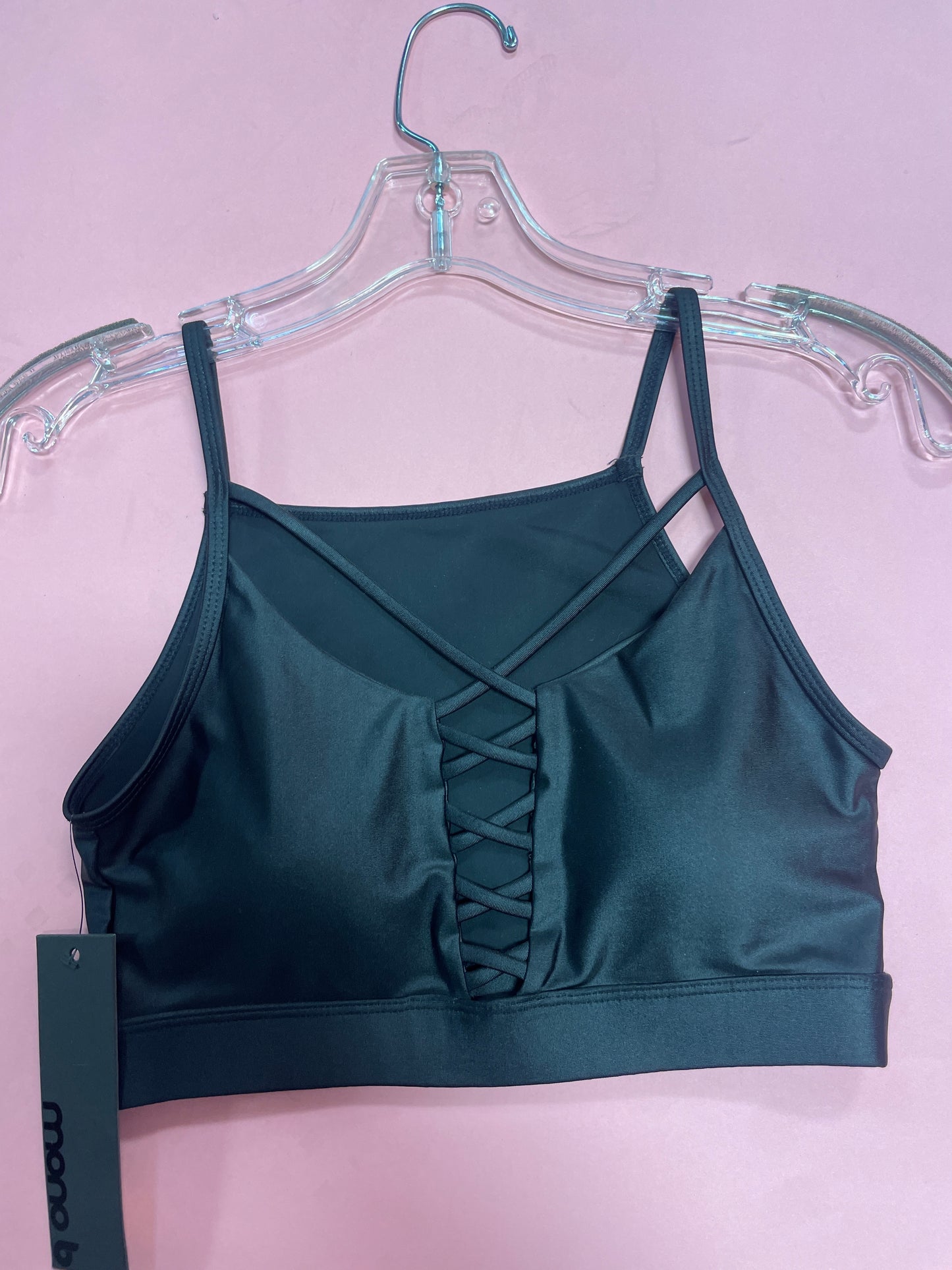 LATTICE FRONT GLAZE SPORTS BRA