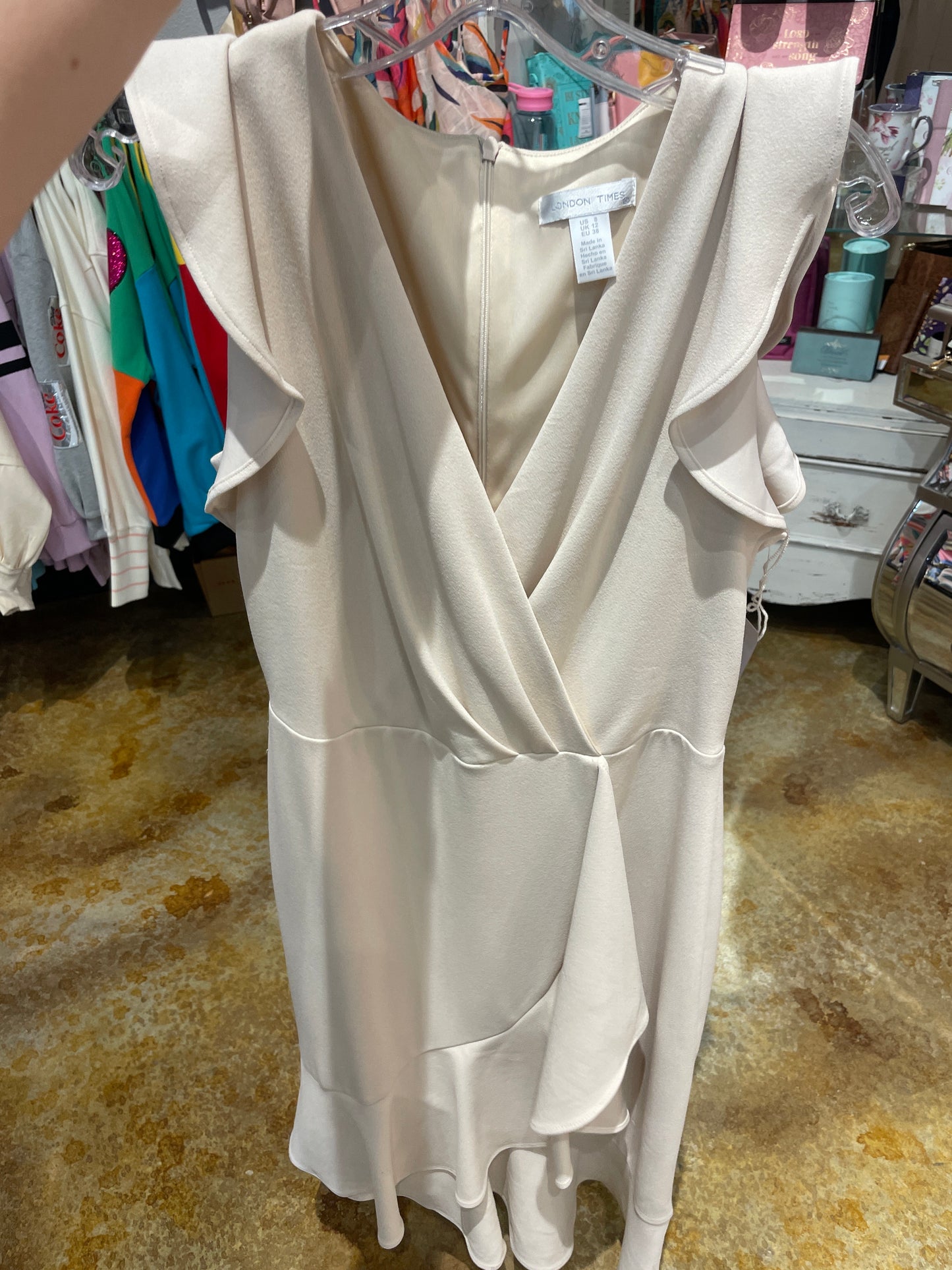 Pleated Surplice Asymmetrical Dress