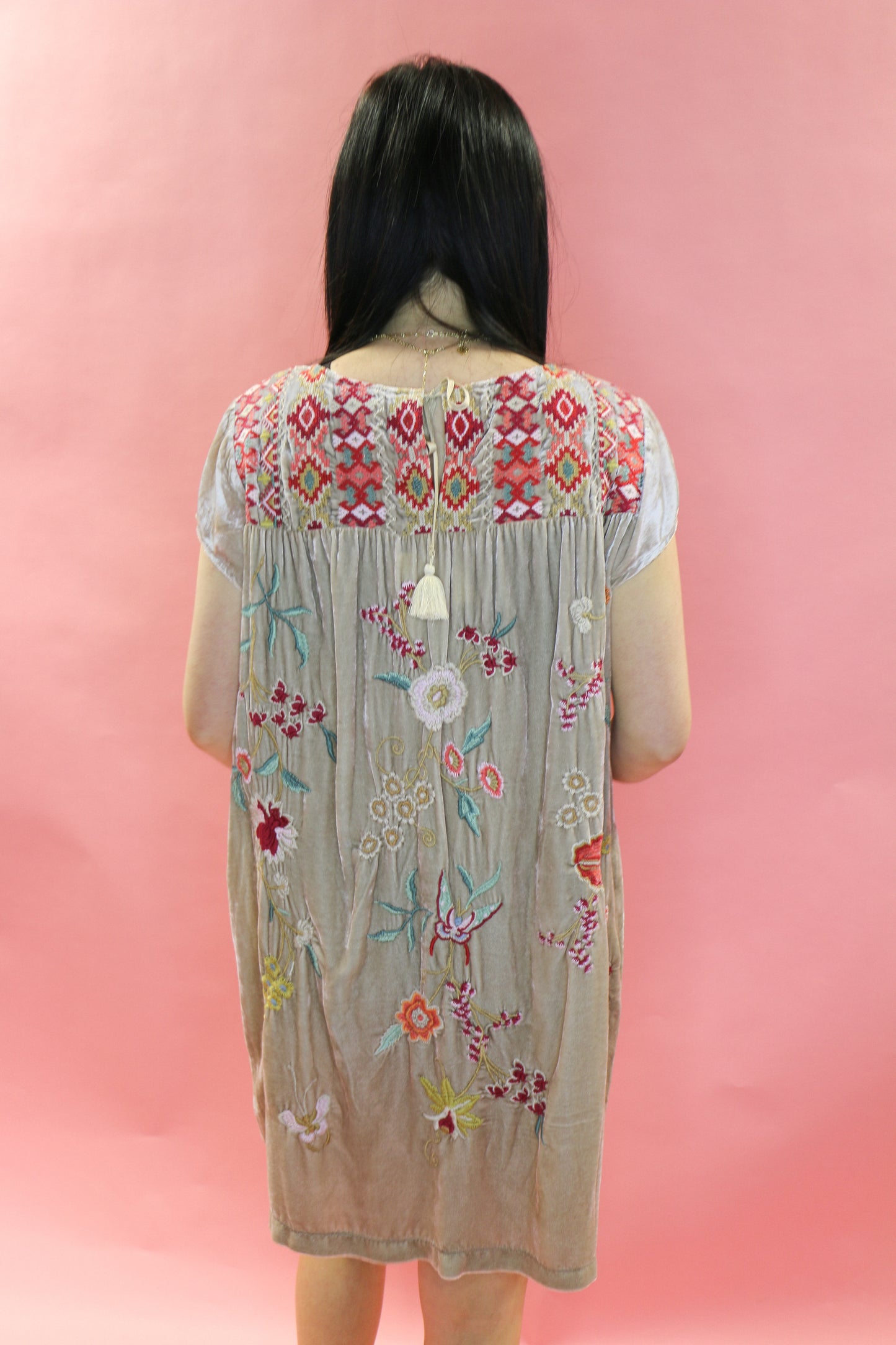 SUKI PETAL SLV TUNIC DRESS