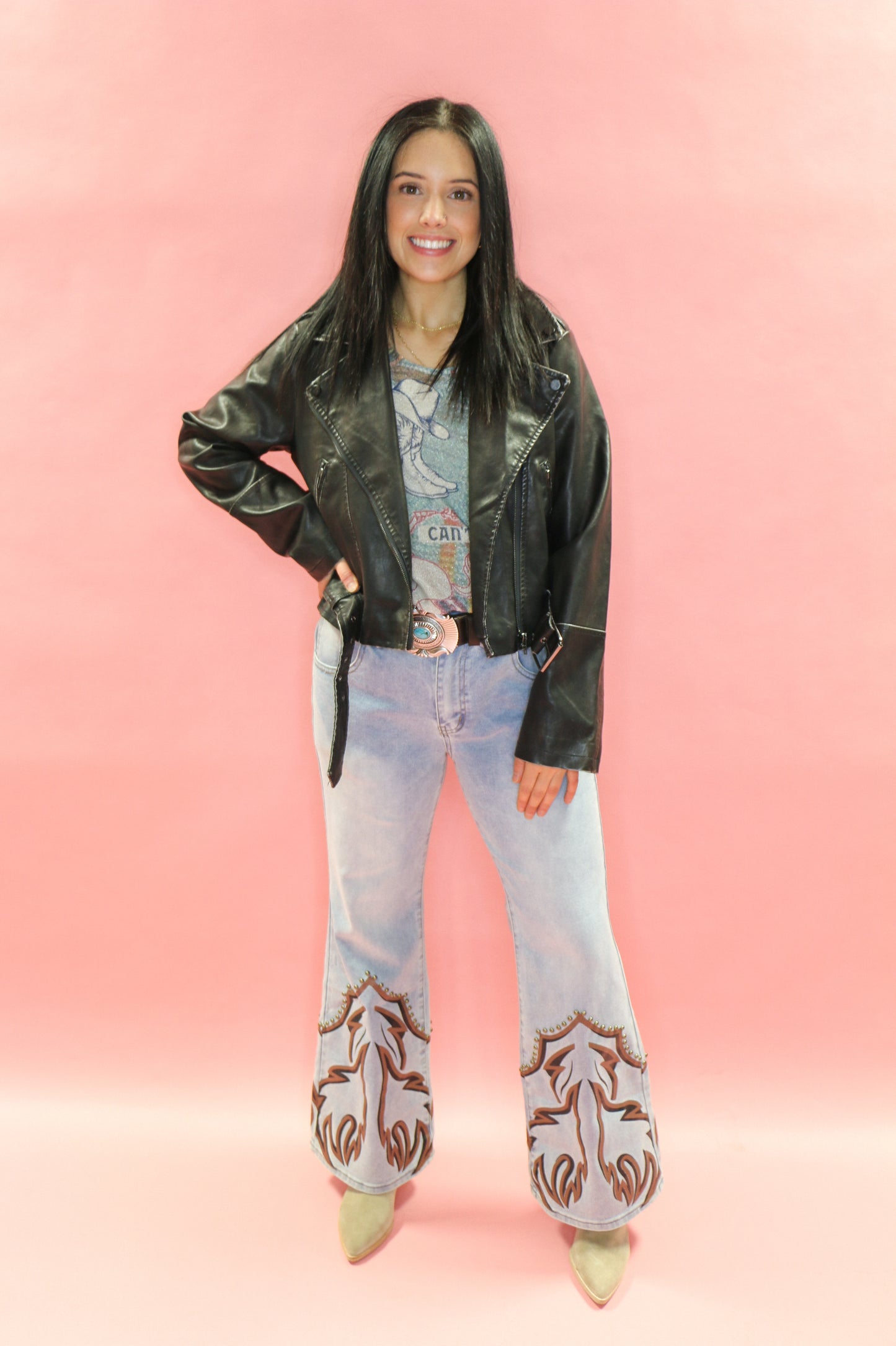 Washed Leather Moto Jacket