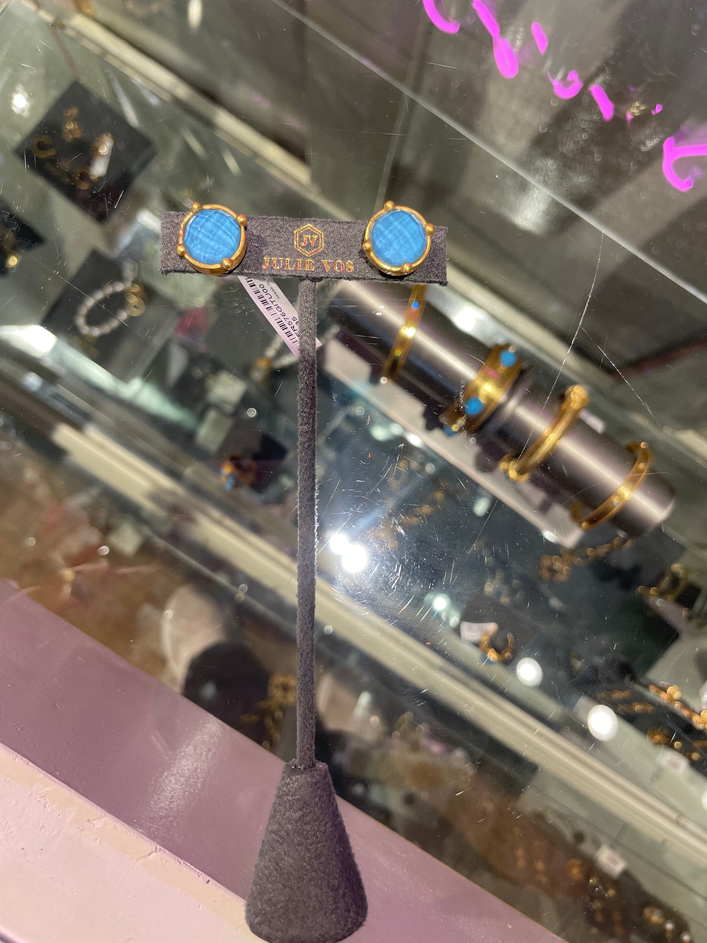 HONEY STUD GLD BLUE IRIDESCENT