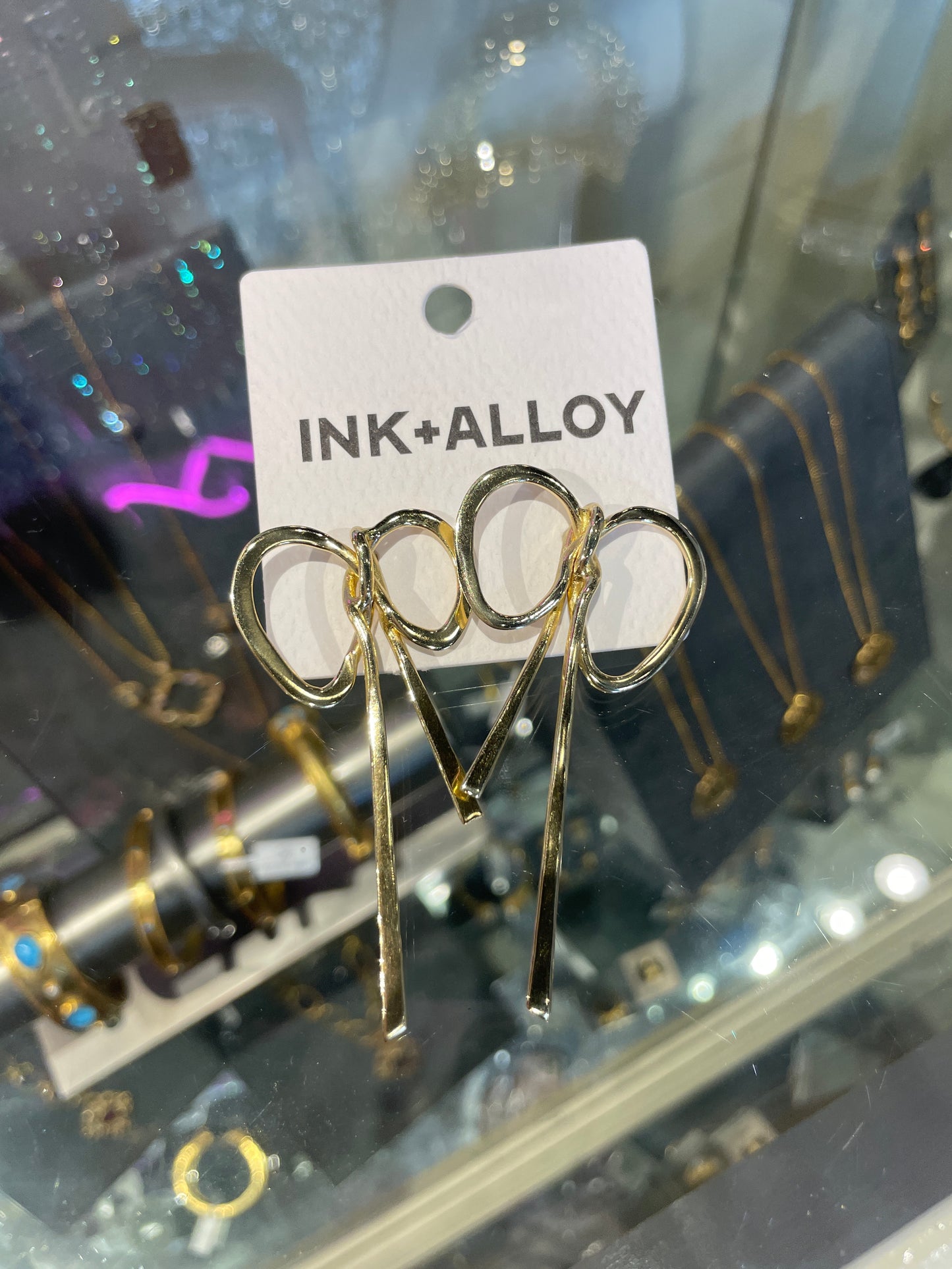 bow earrings gold