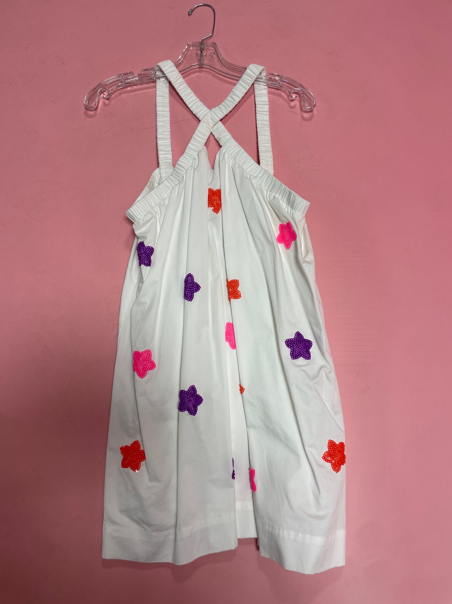 White Sparkle Star Dress
