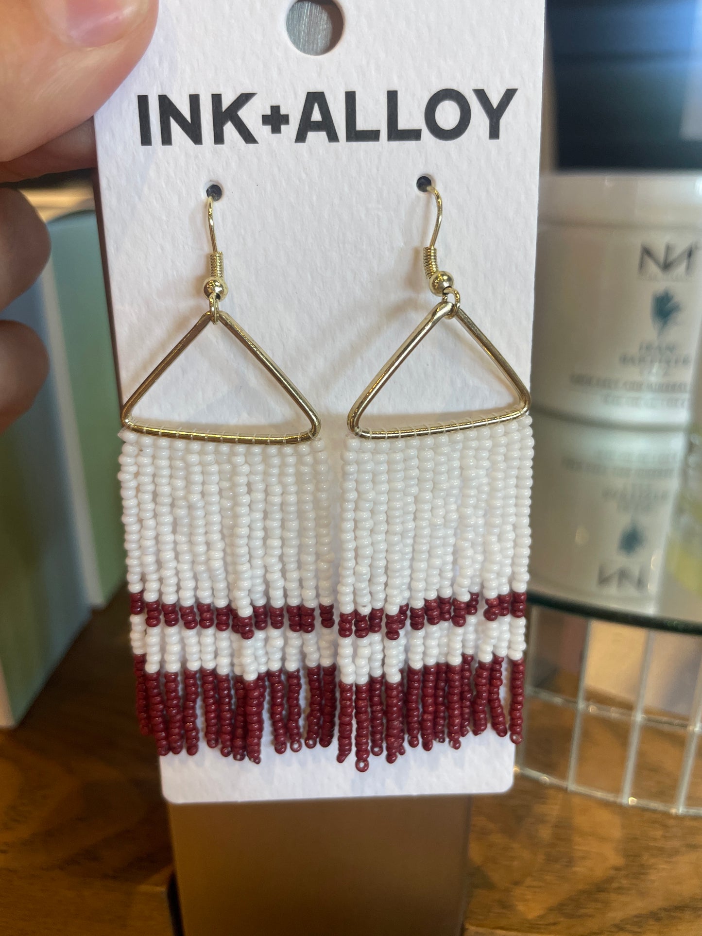 BROOKE SQUARES BEADED FRINGE EARRING