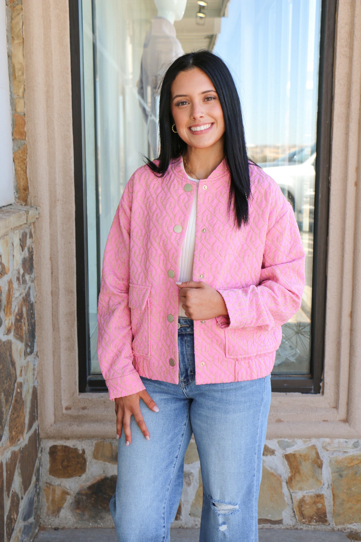 Jacket bomber jacquard