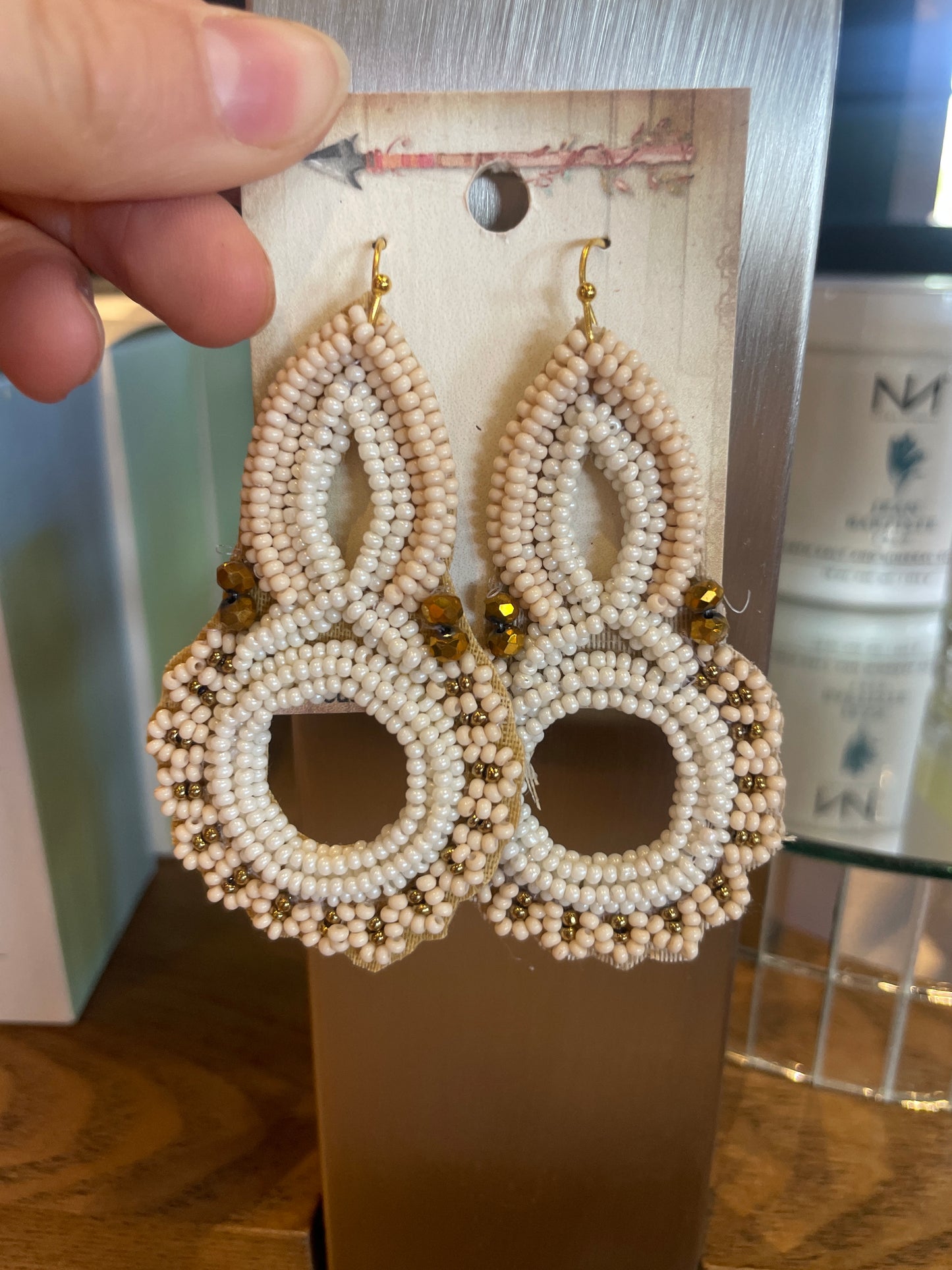 BEADED DROP EARRING