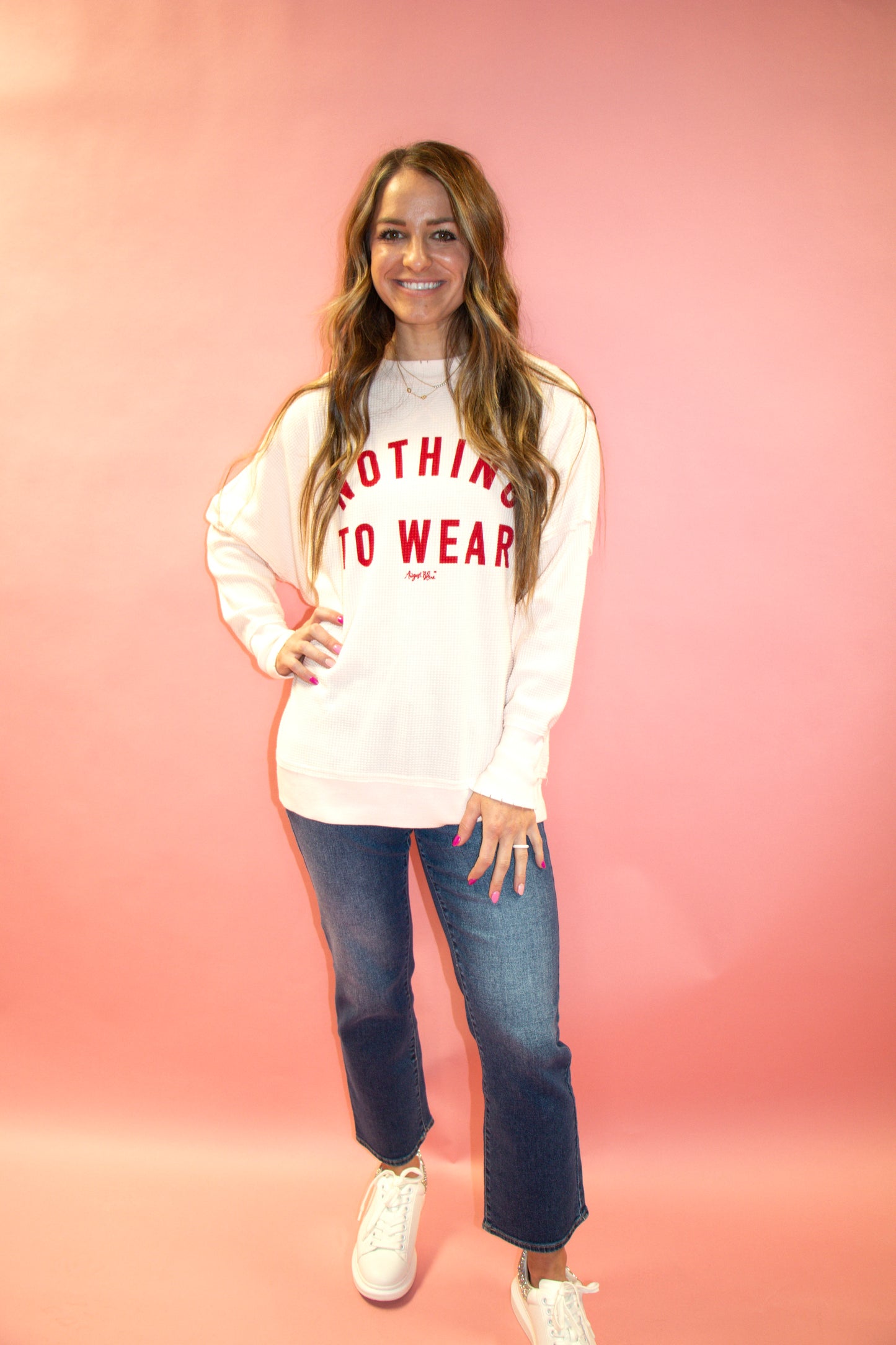 Nothing To Wear Graphic Ice Pink Waffle