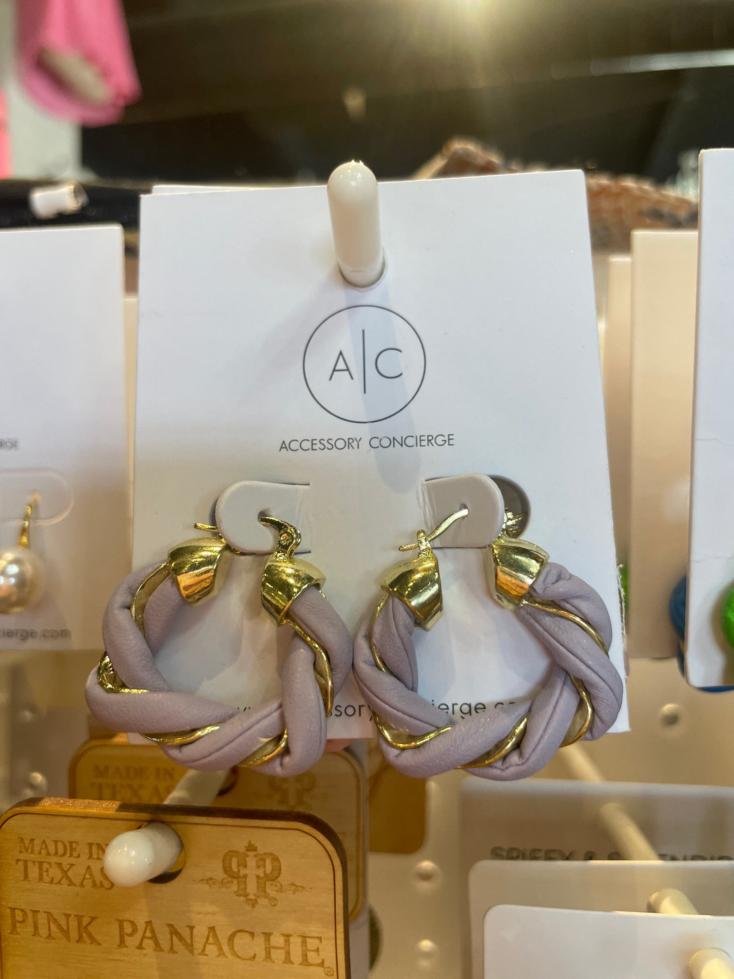 TWIST OF THE FATE LEATHER EARRINGS