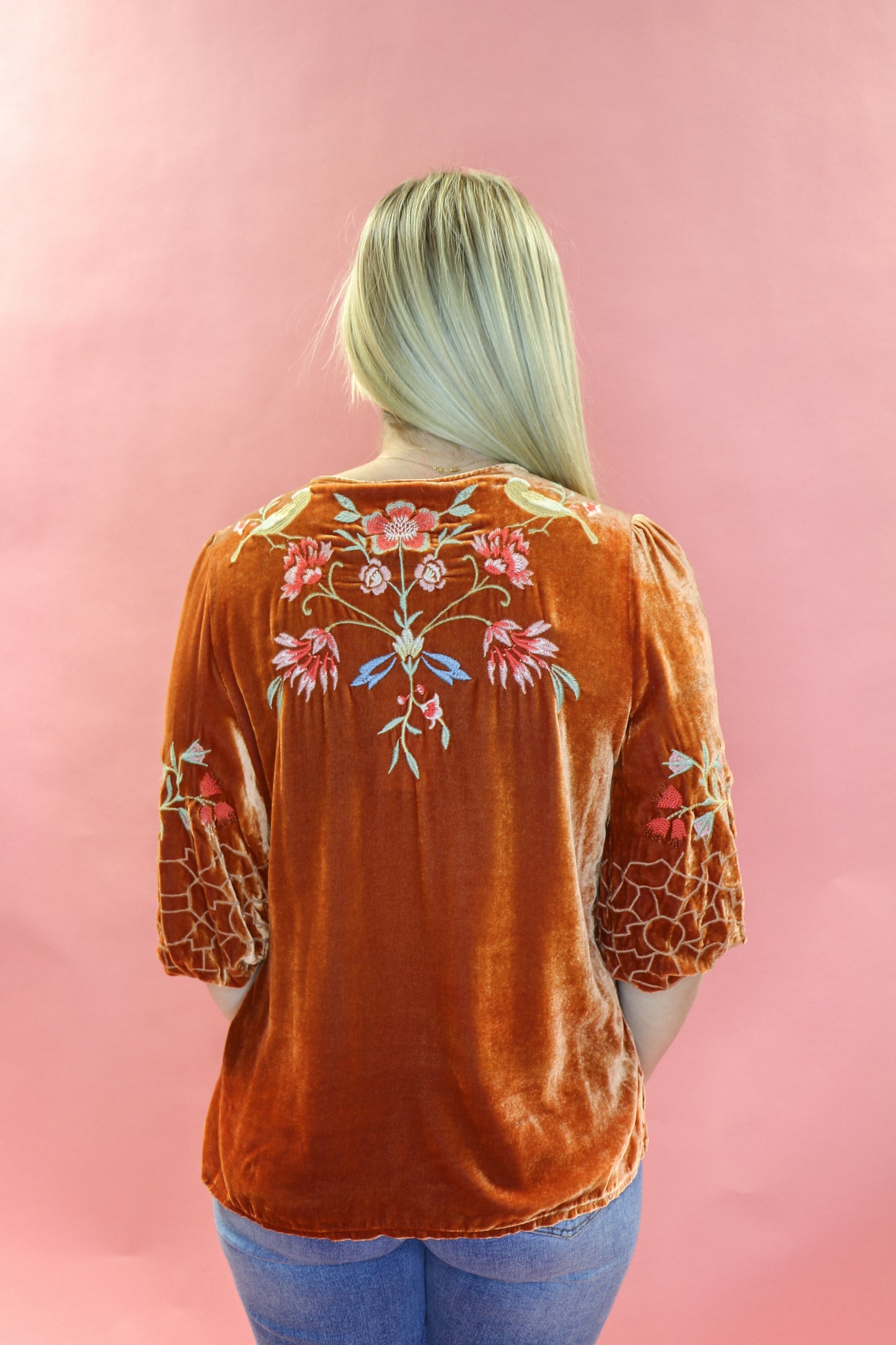 CLARA VELVET RELAXED BLOUSE