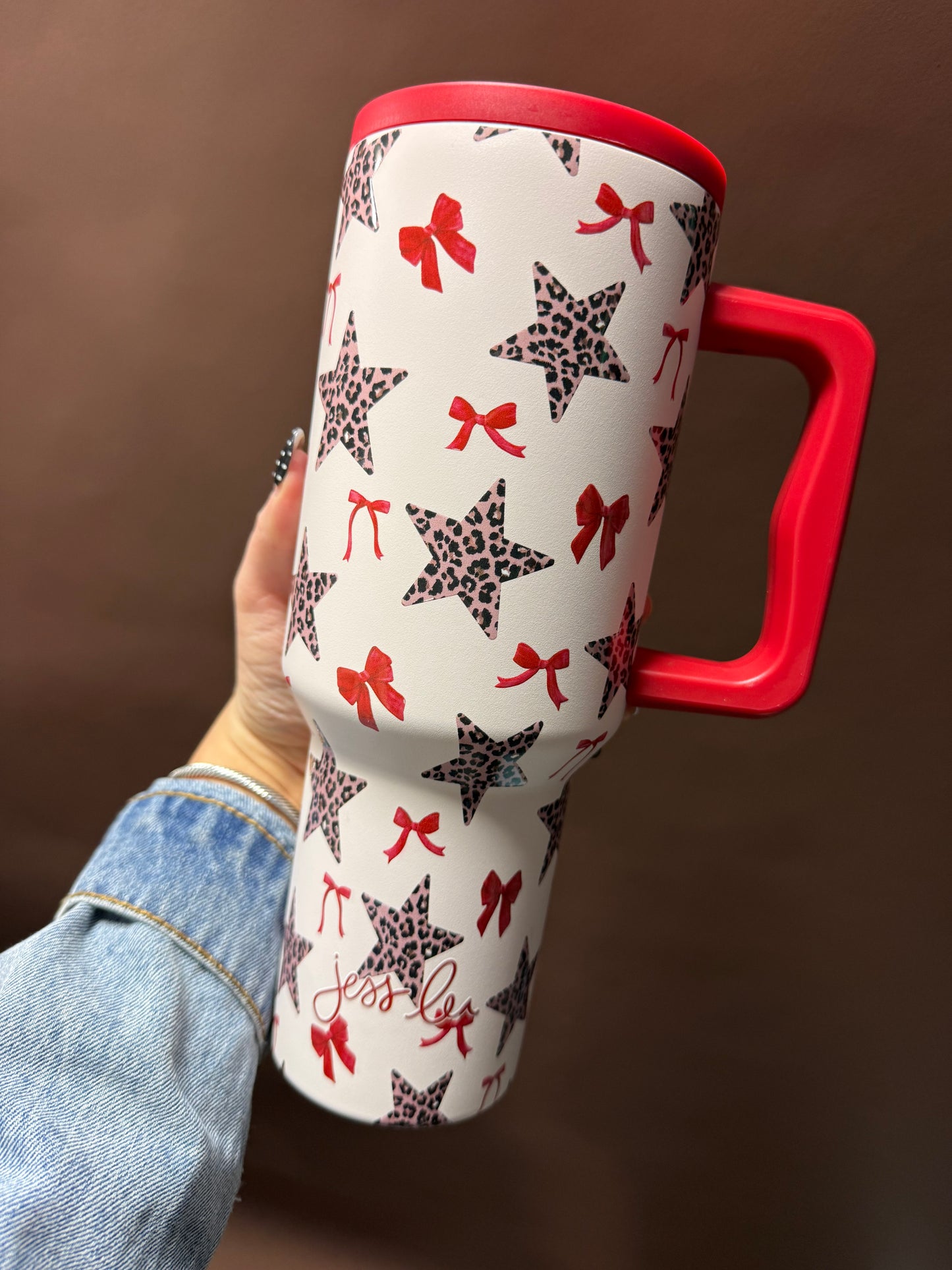 Simply Untamed Tumbler cherry with bow