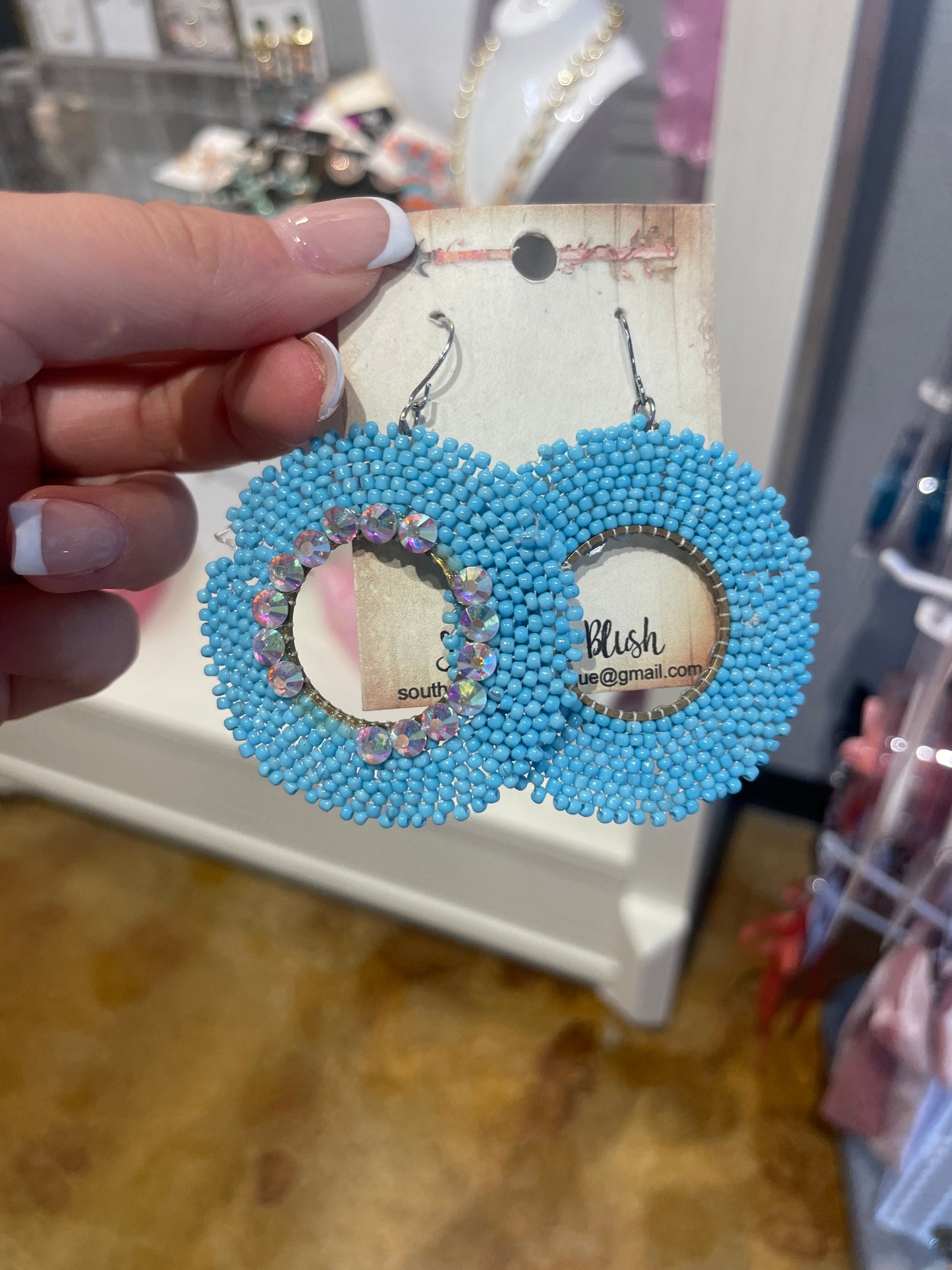 beaded circle hoops