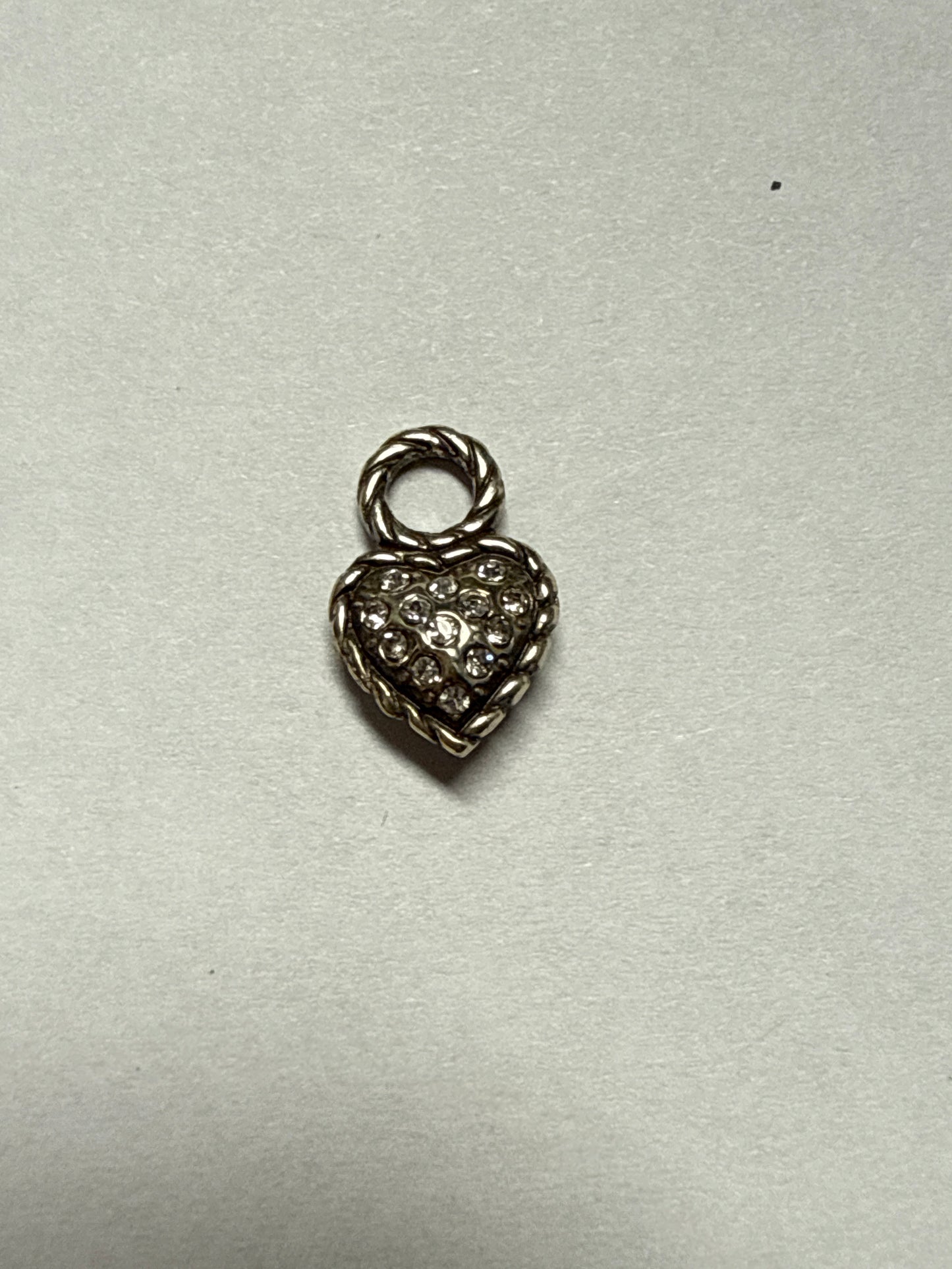 SIL/STN MINI HEART CHARM