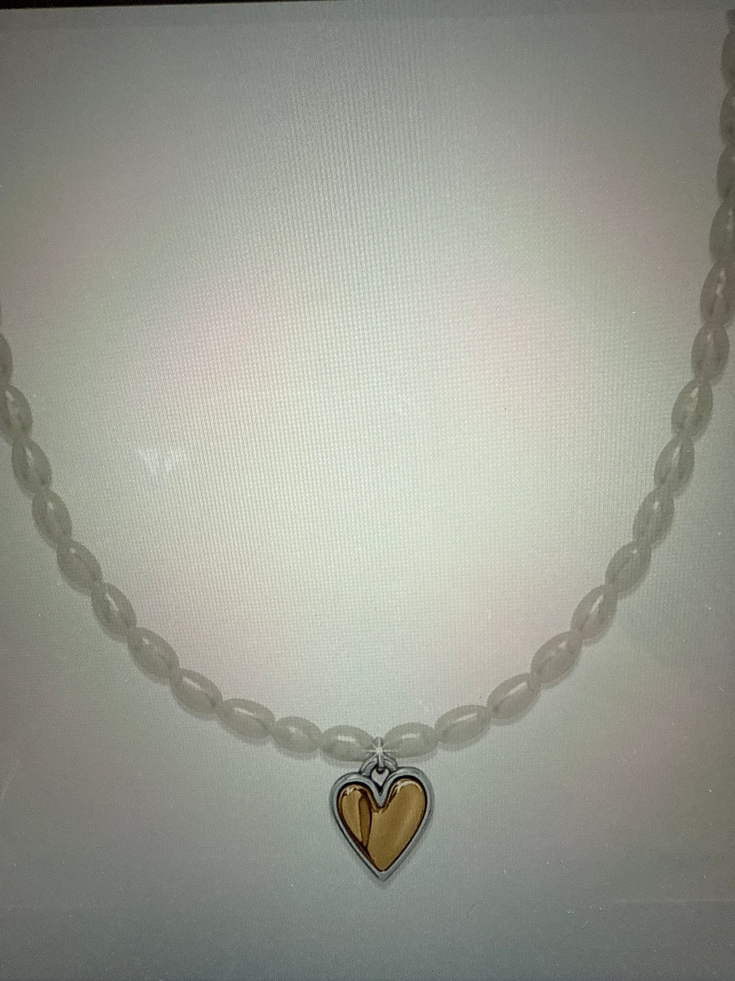 pearl cascade heart necklace