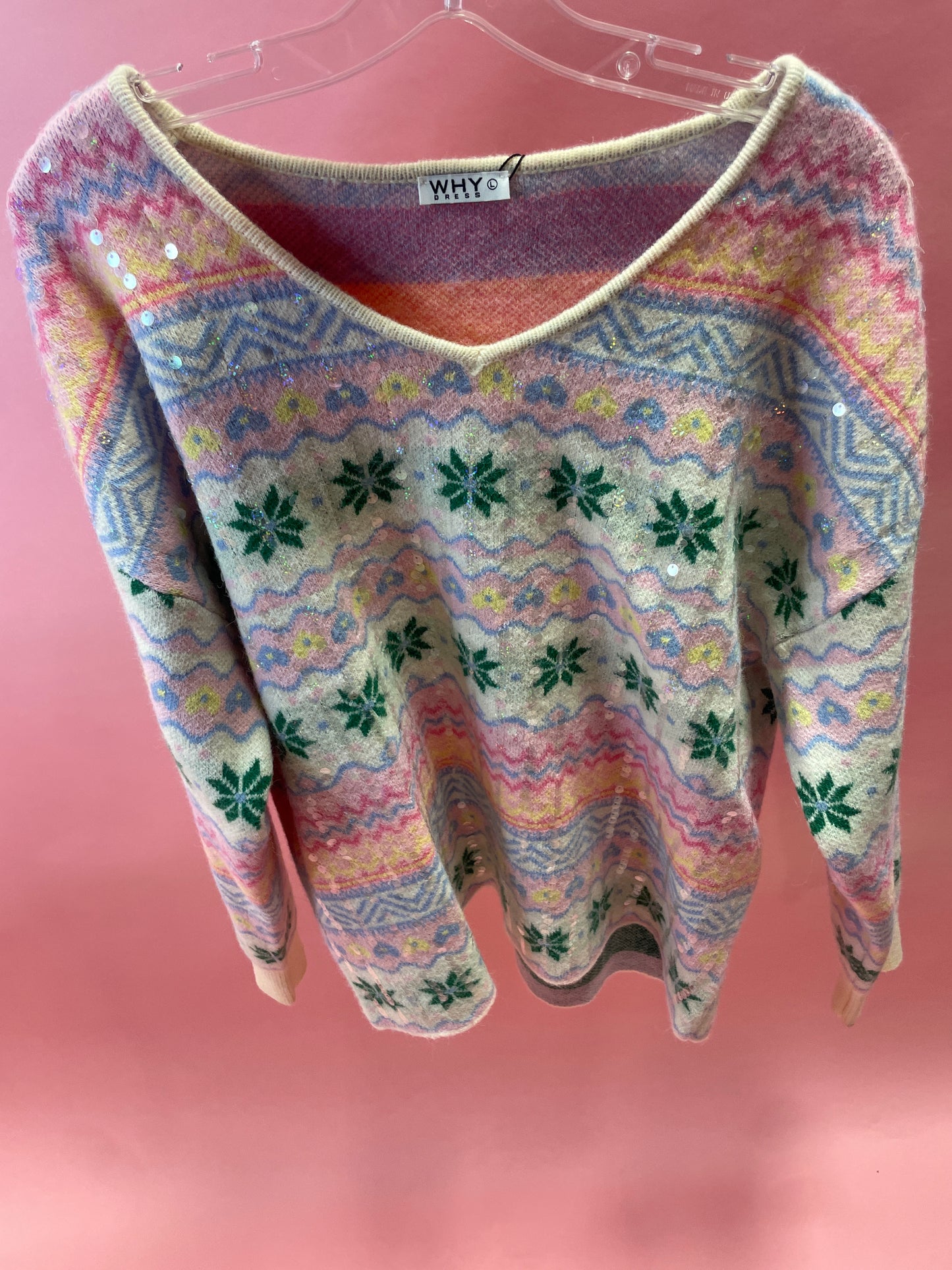 White Multi Christmas Sweater