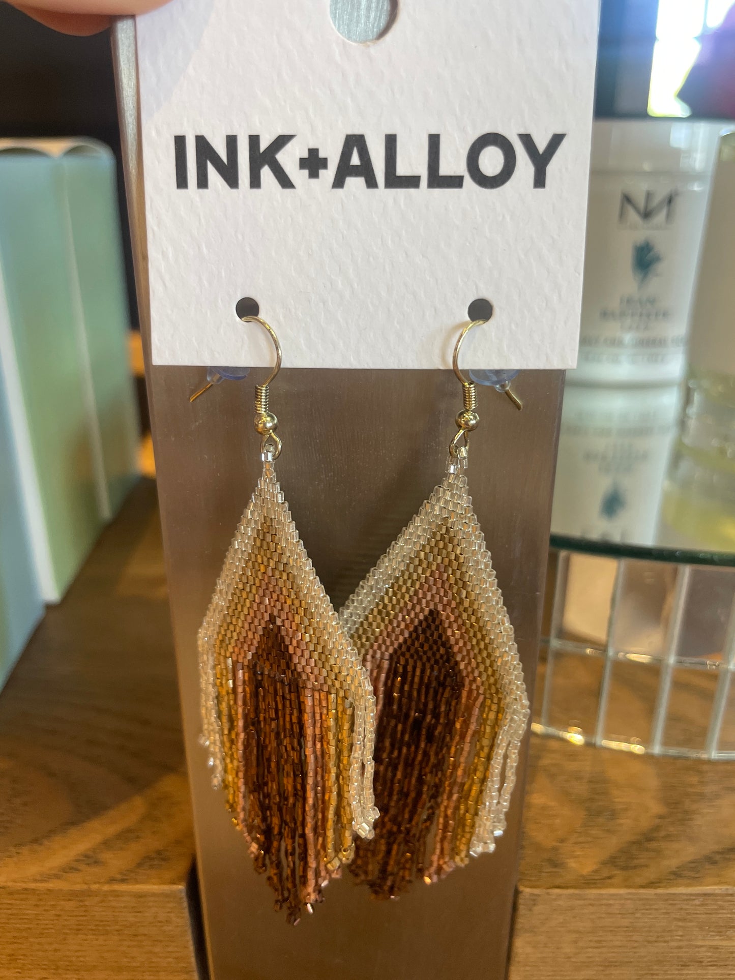 STRIPED TRIANGLE EARRING