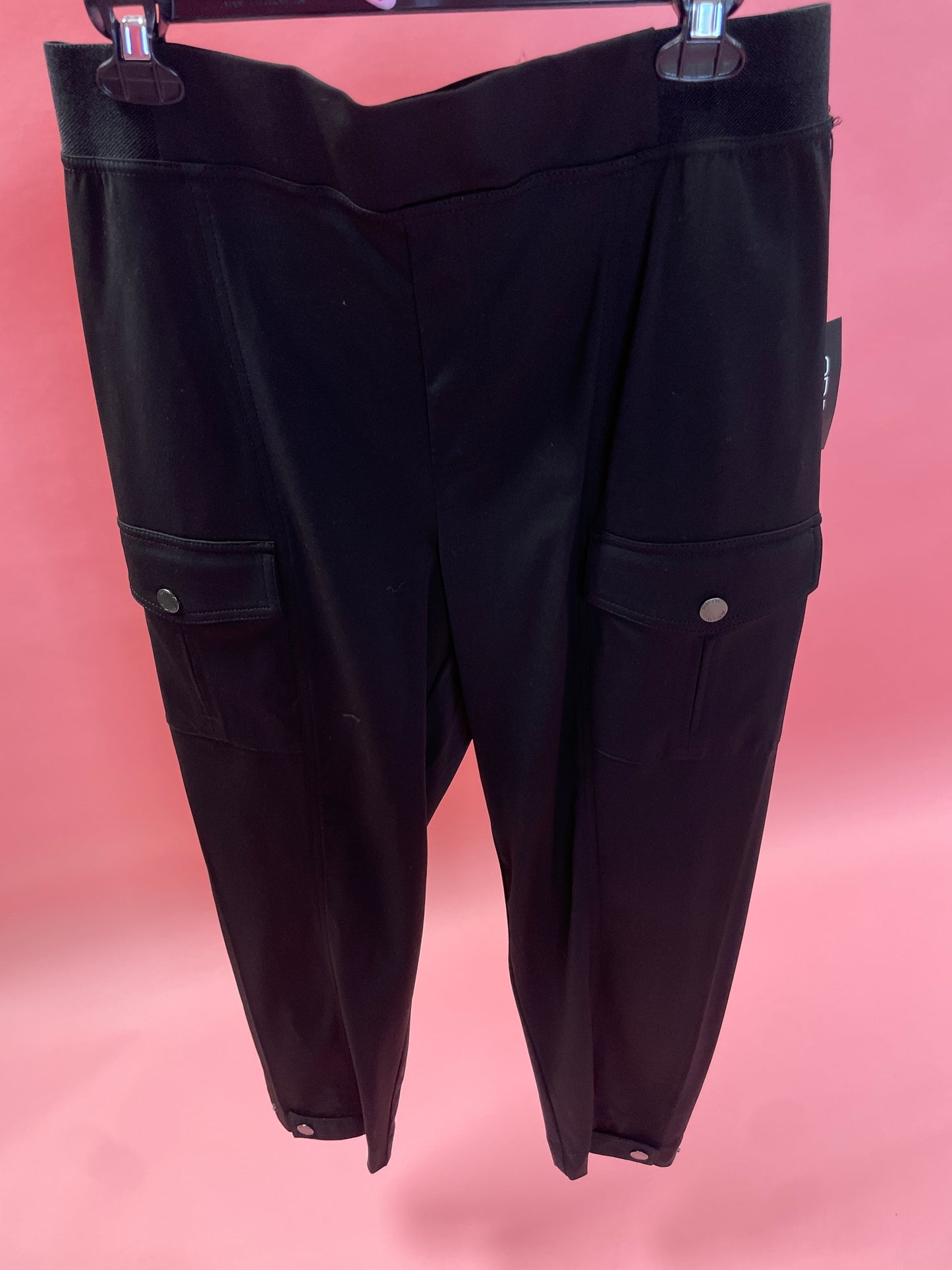 Black Pull On Cargo Pants