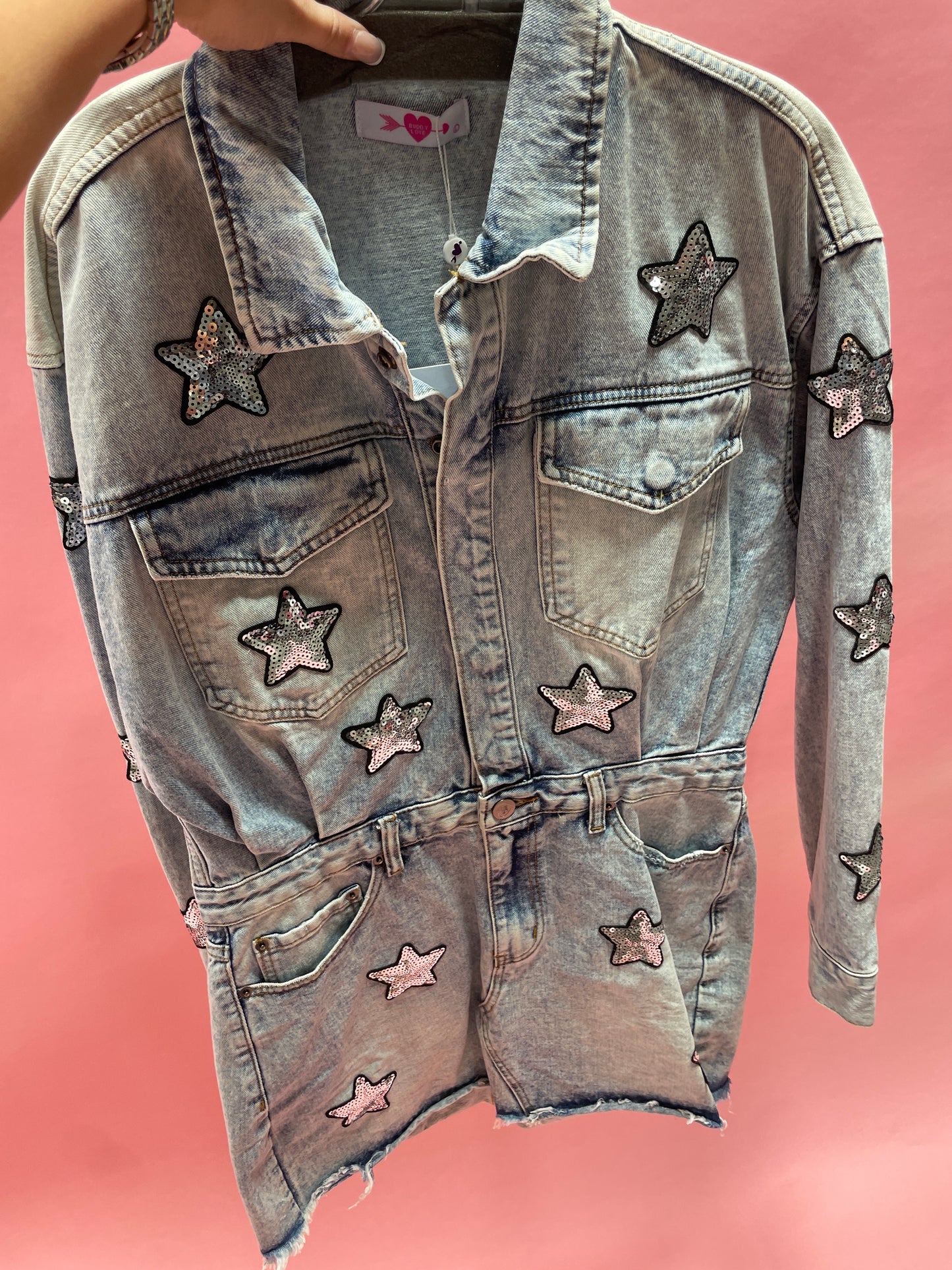 star denim dress