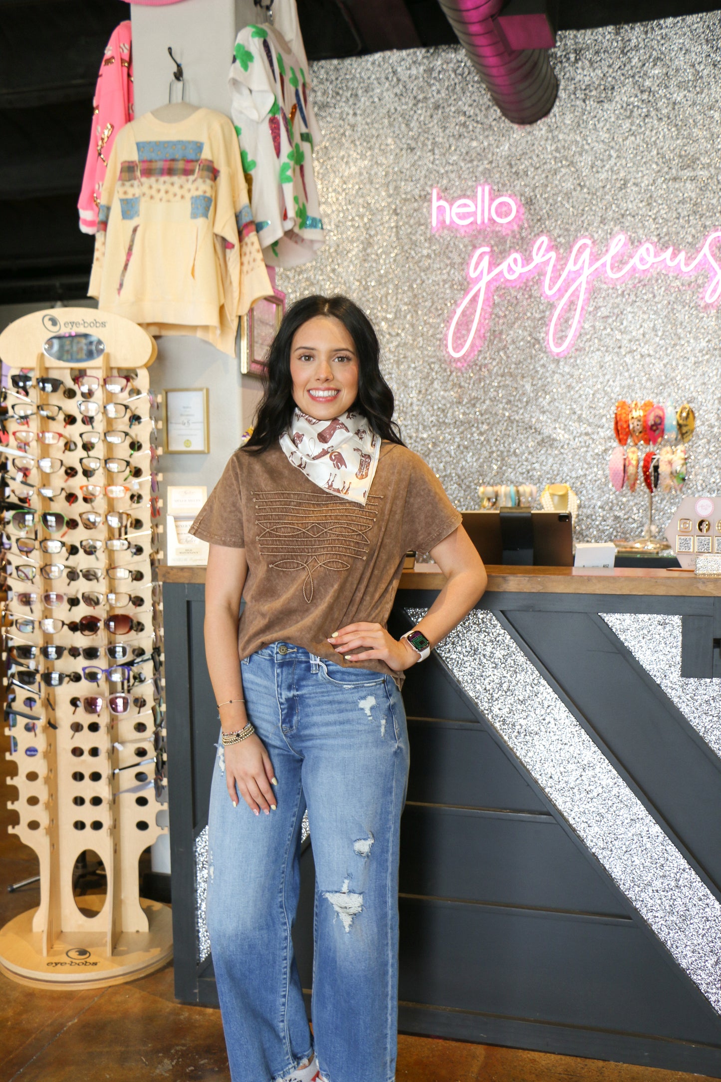 Boot Stitched Embordered T-shirt