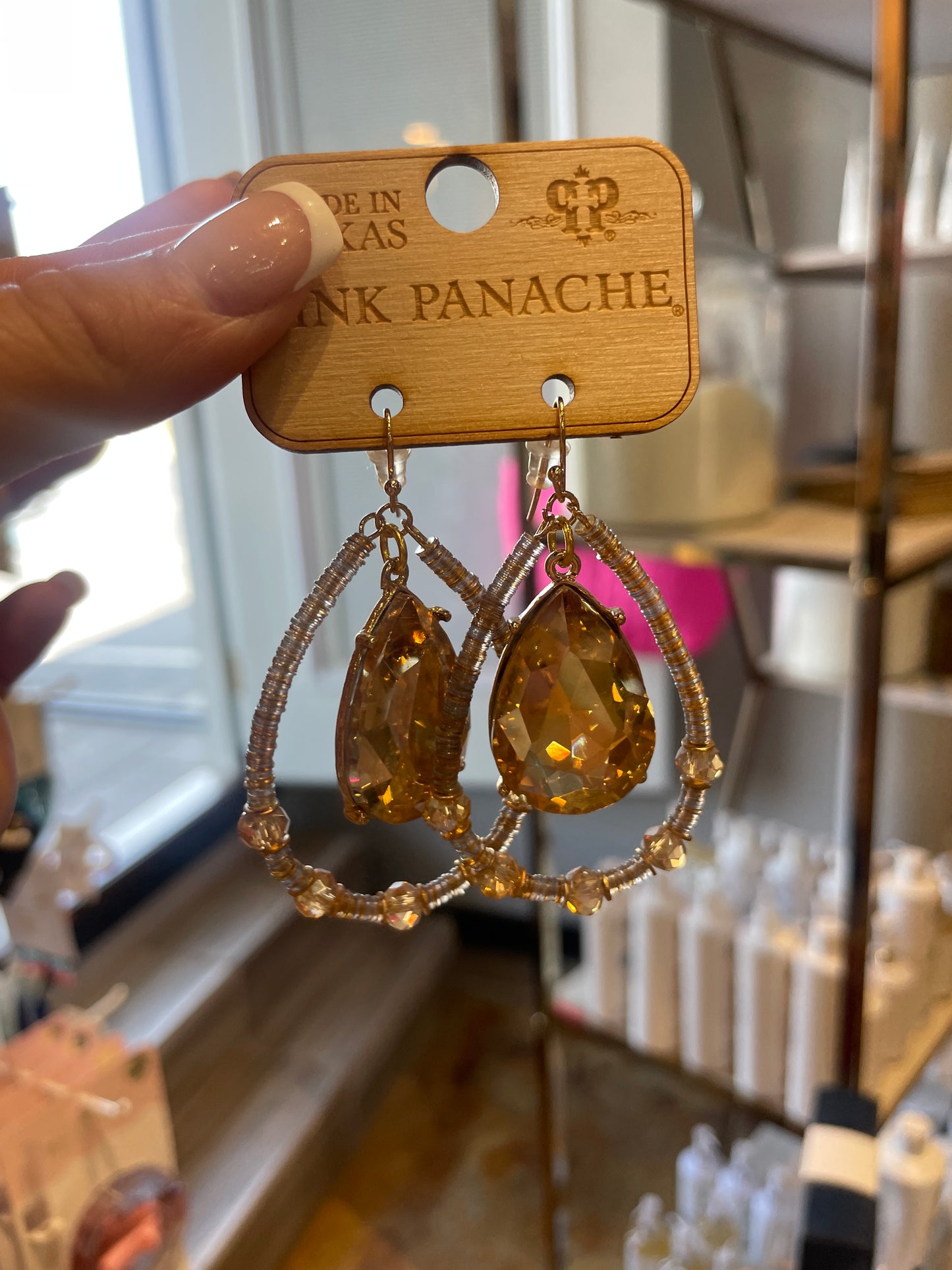 pink panache earrings