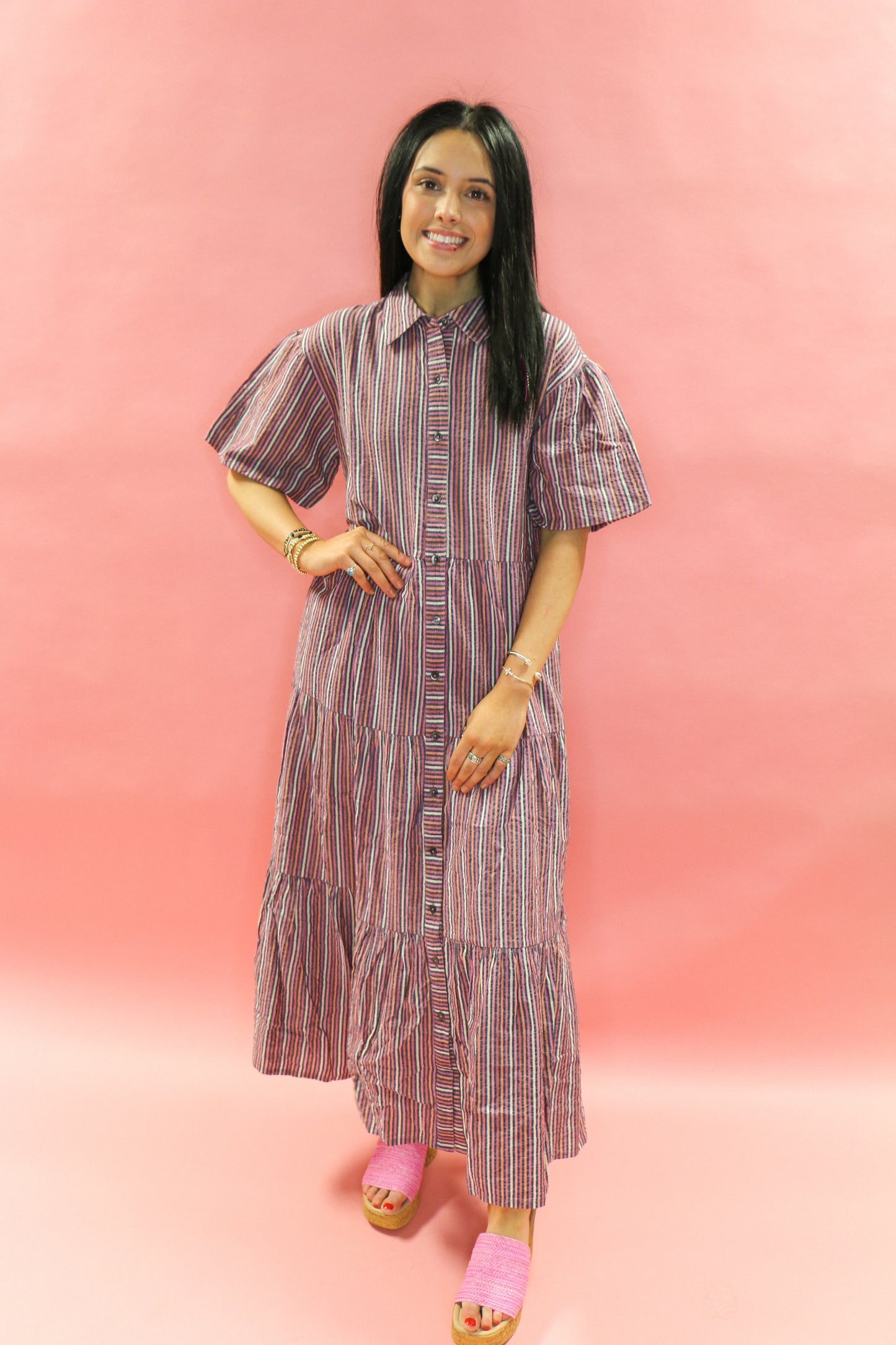 Layers Of Stripes Dress