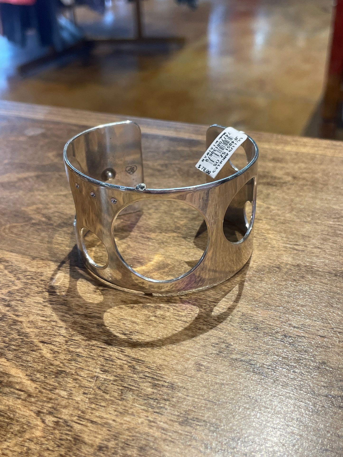 silver circle cuff