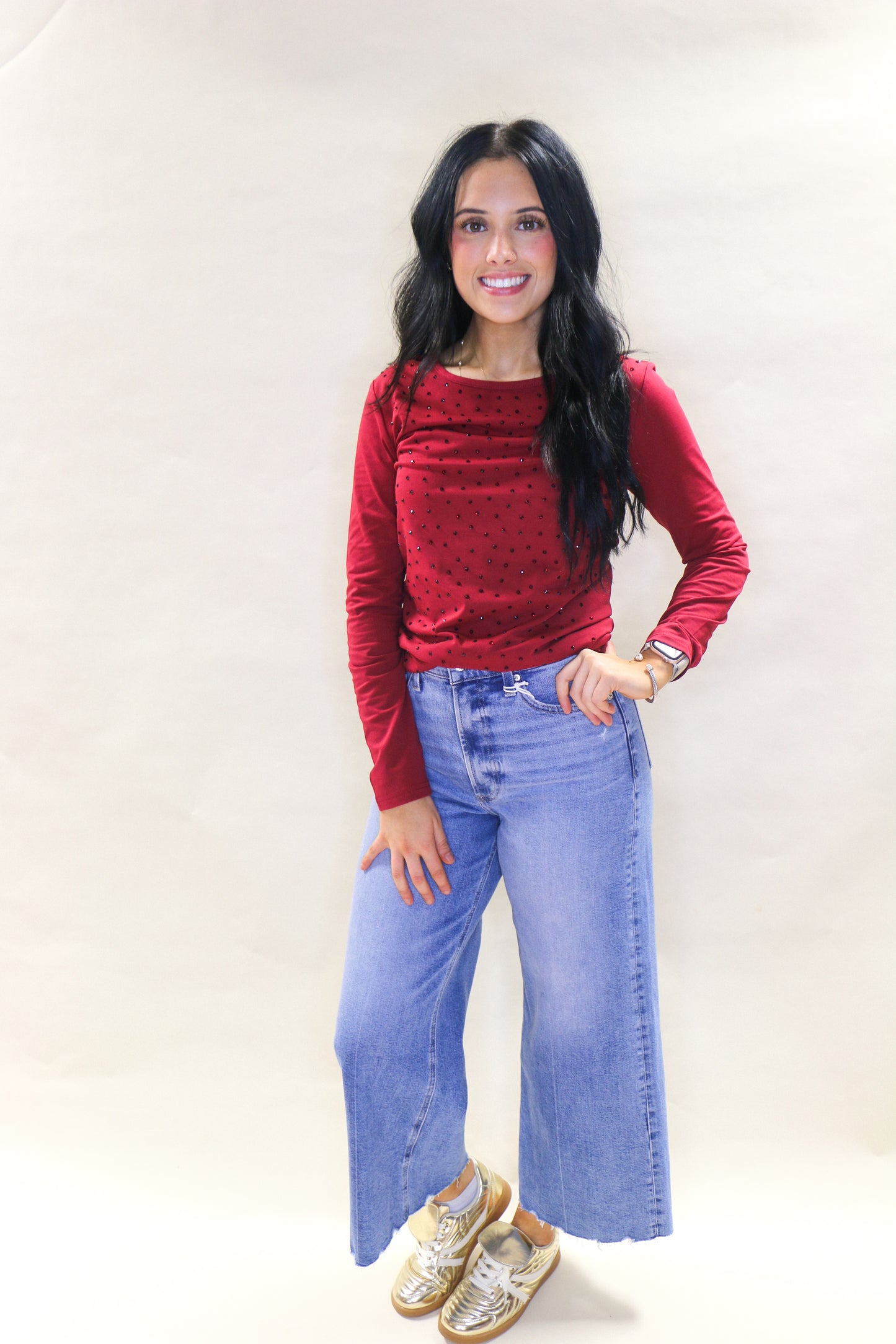 Zoey Rhinestone top