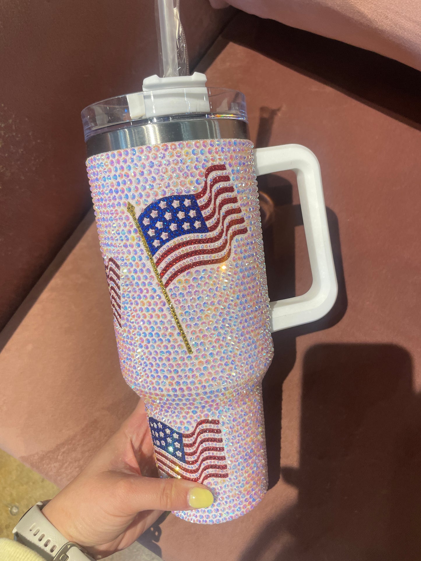 American flag tumbler