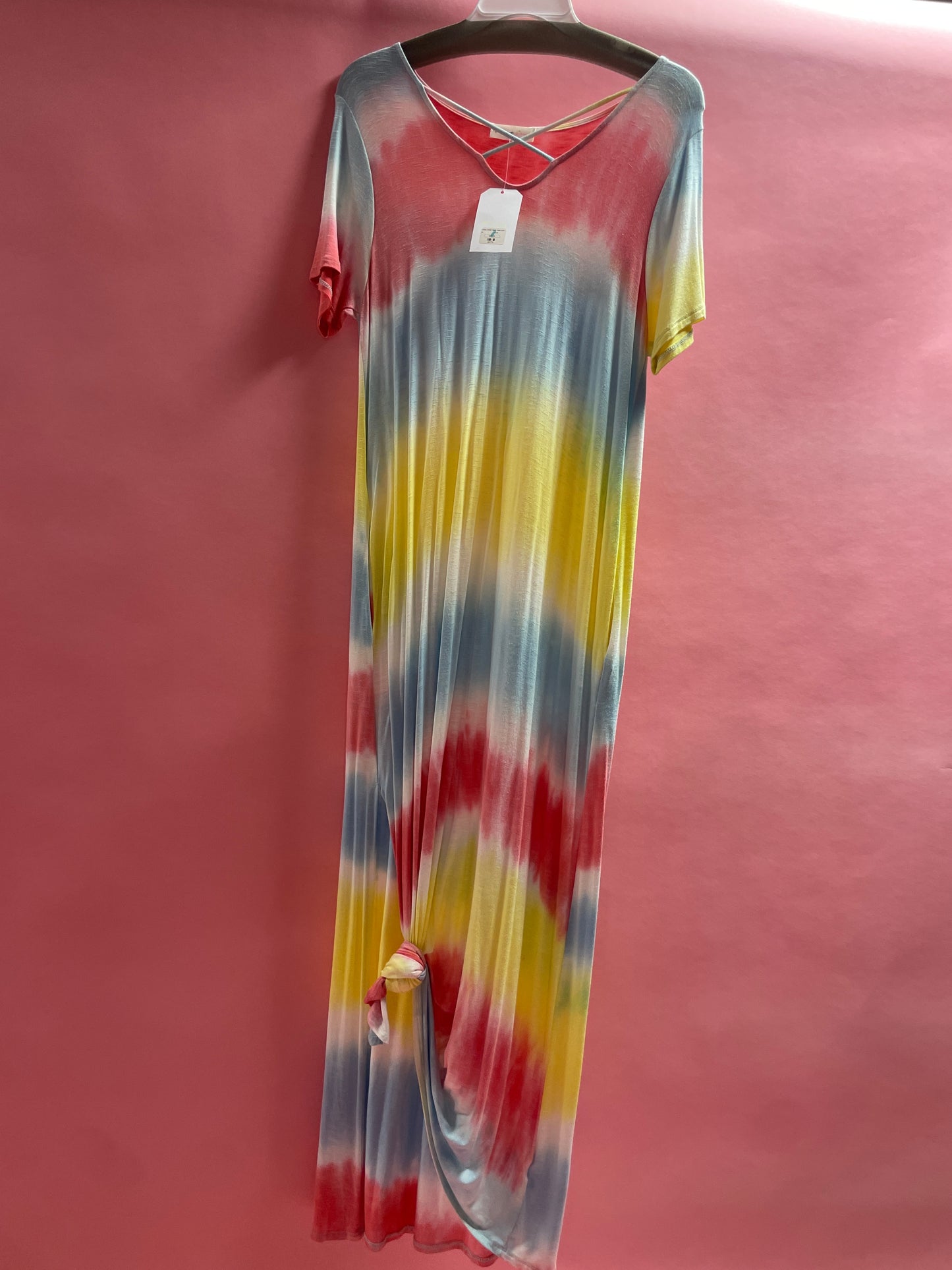 CRISS CROSS NECK MAXI DRESS