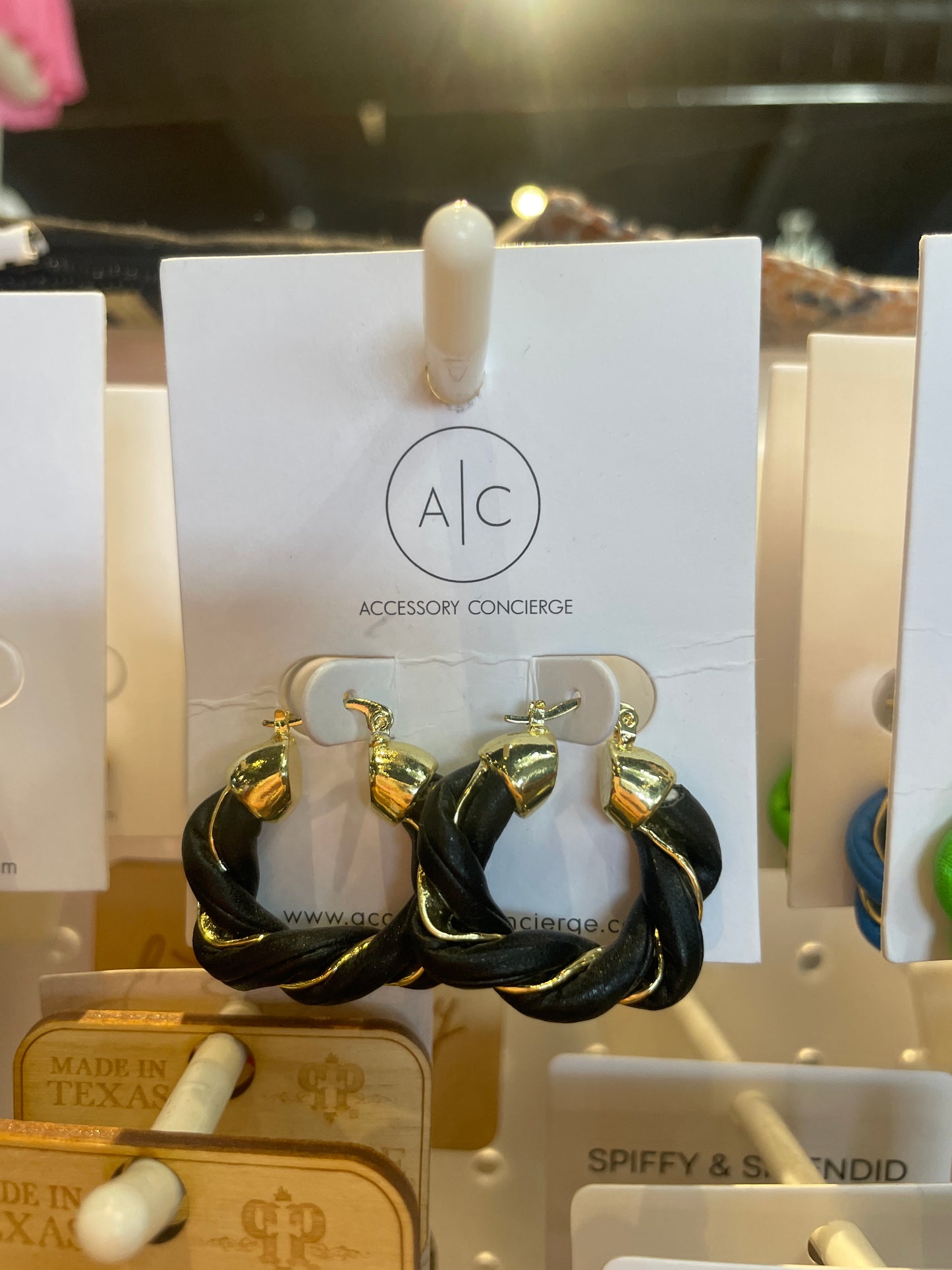 TWIST OF THE FATE LEATHER EARRINGS