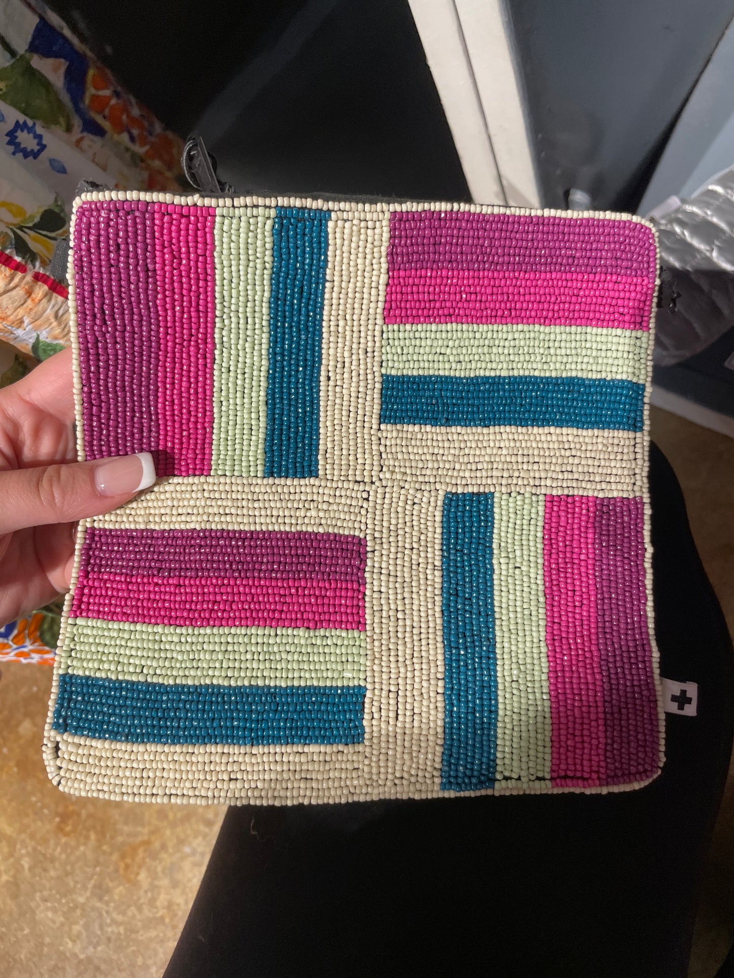 MAGENTA MINT SQUARE BAG
