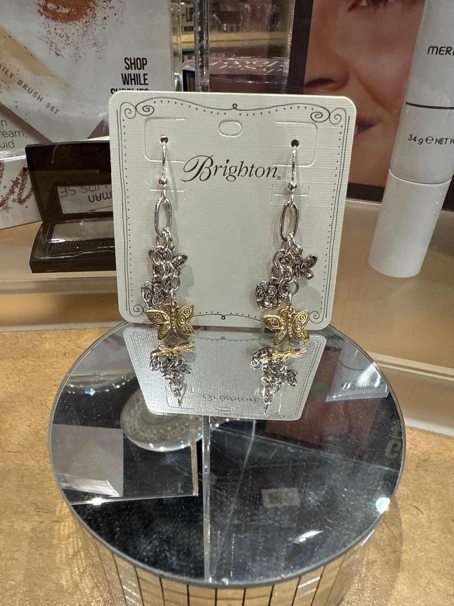 forever butterfly charm earrings