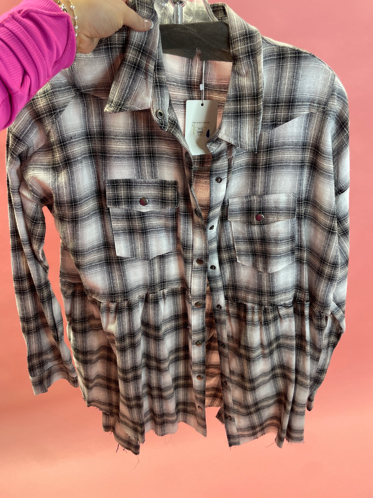 GREY BLACK TUNIC SHIRT