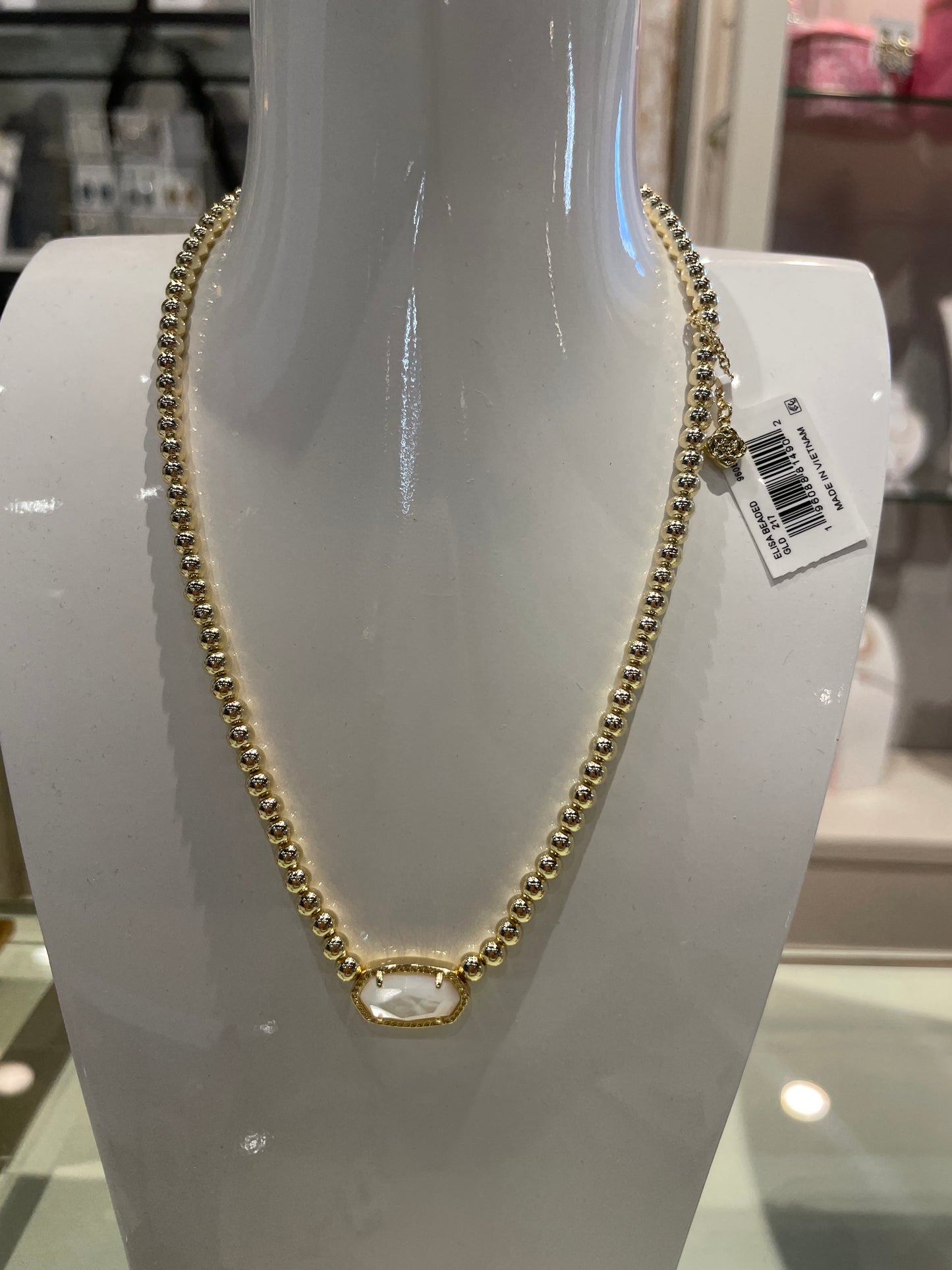 Elisa beaded nck gold