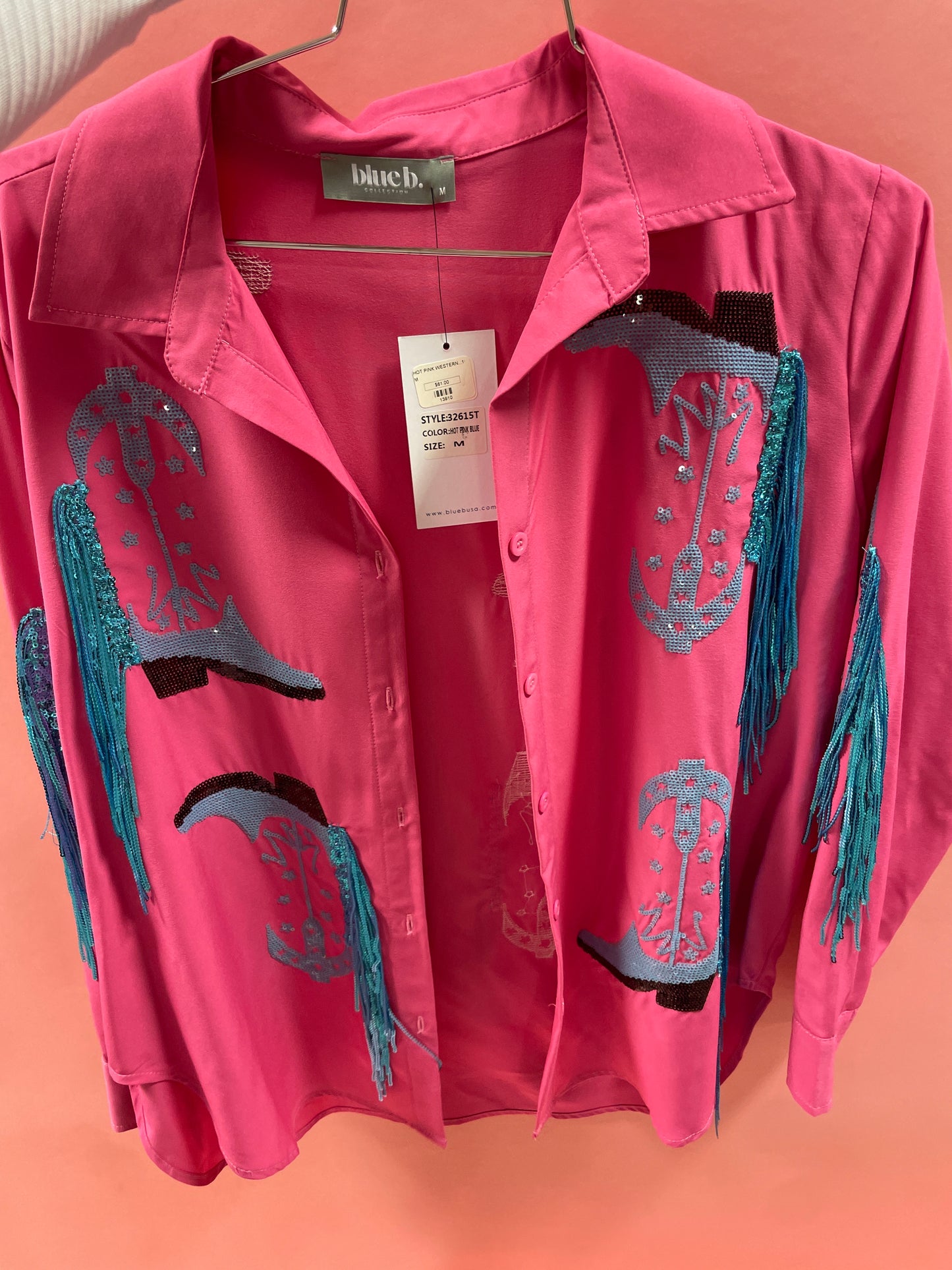 Hot pink western jacket