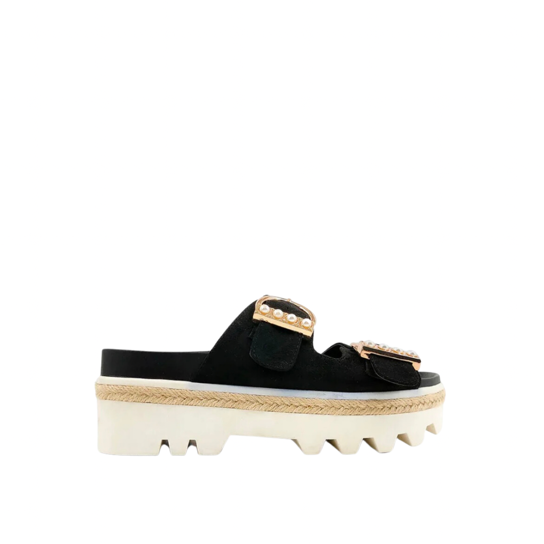 DELILAH BLACK SUEDE SANDAL
