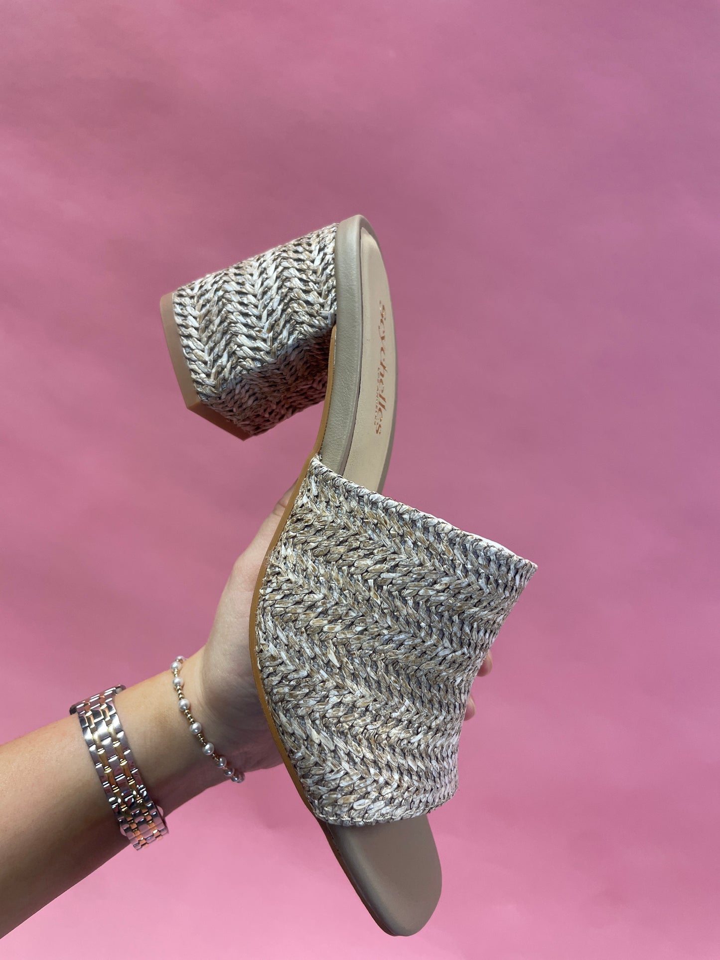 Adapt Taupe Raffia Heel