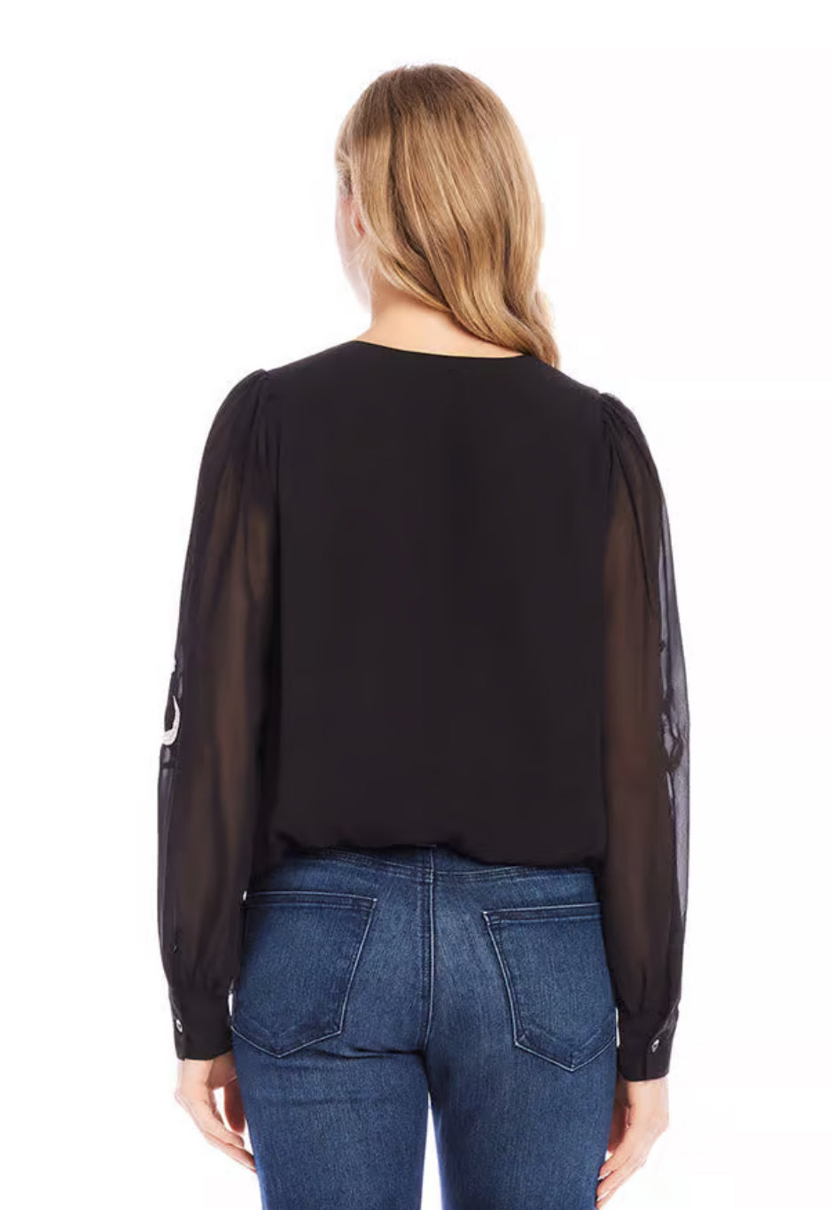 Black Blouson Top