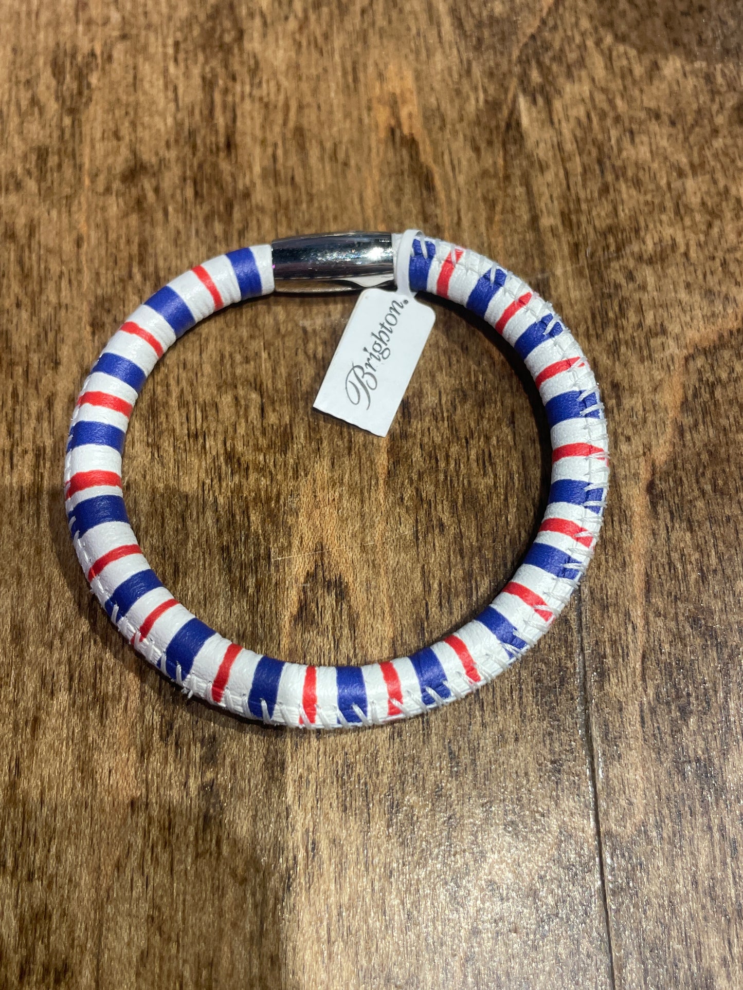 red white & blue stripe bracelet