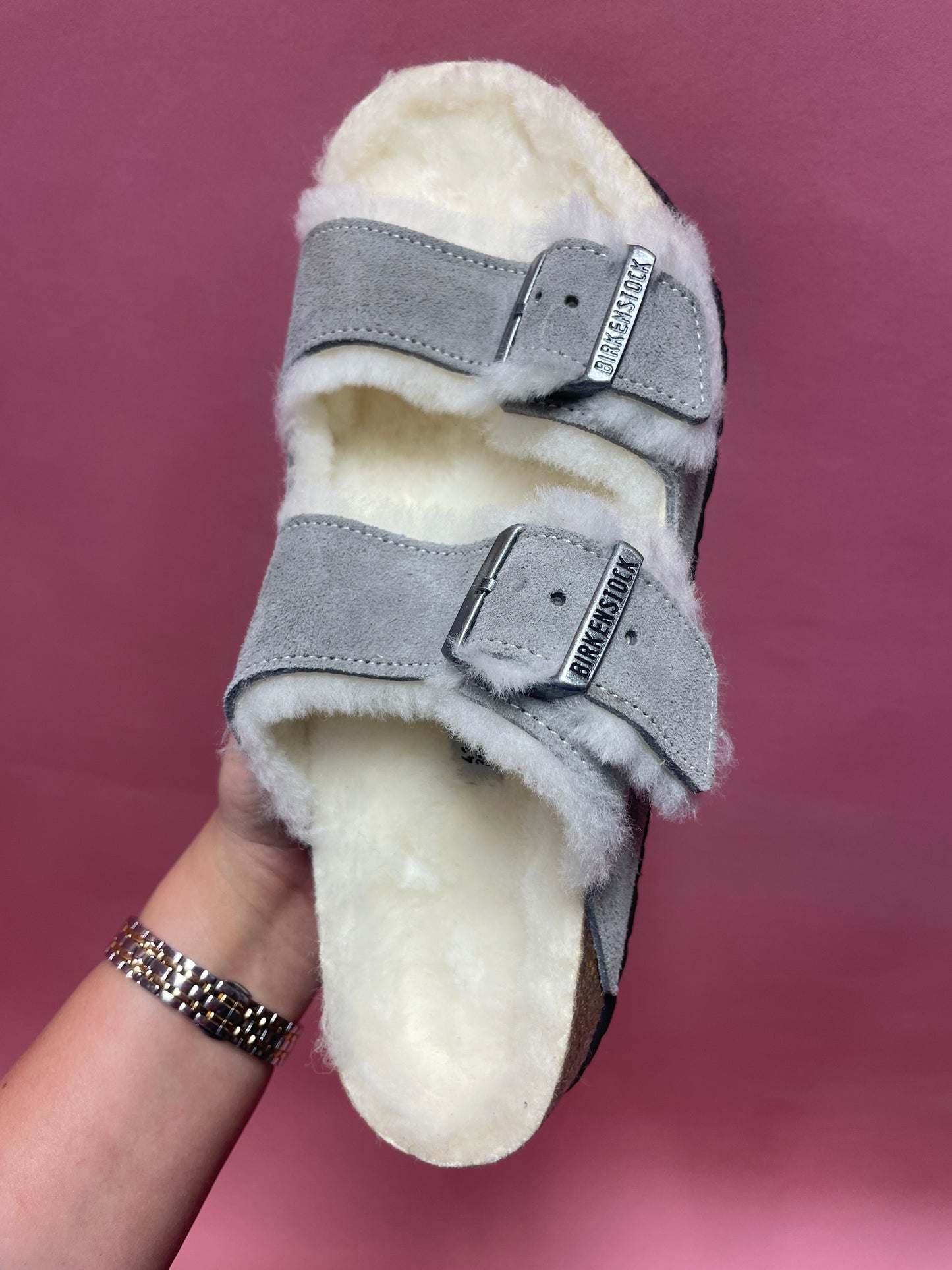 BIRKENSTOCK ARIZONA FUR STONE