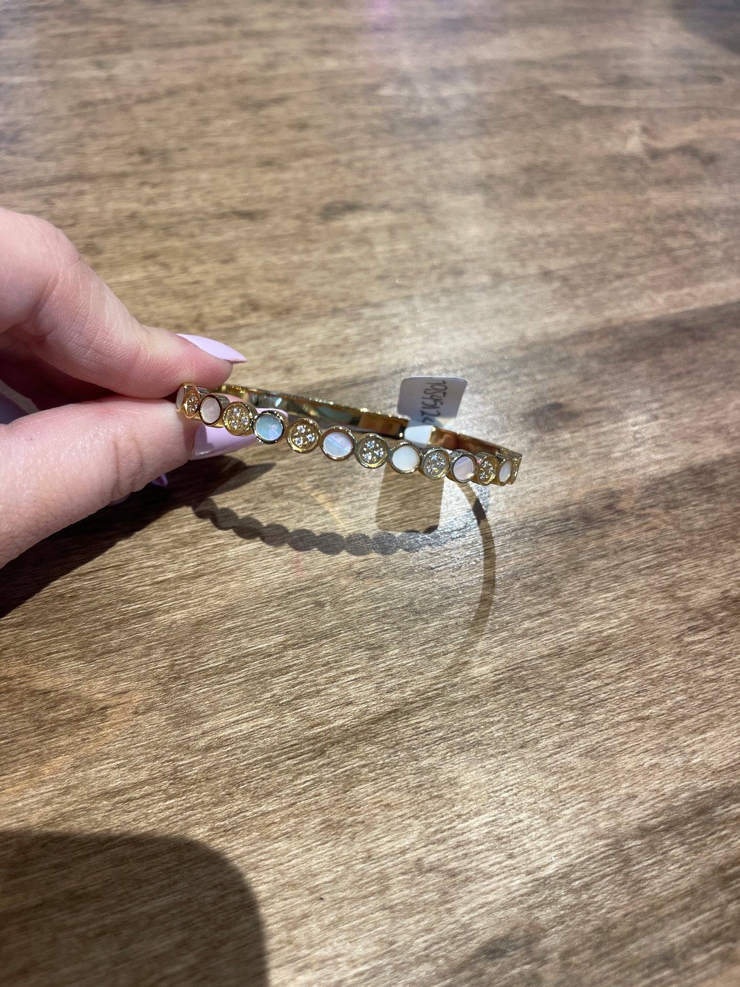 PAVE MOONSTONE BANGLE BRACELET