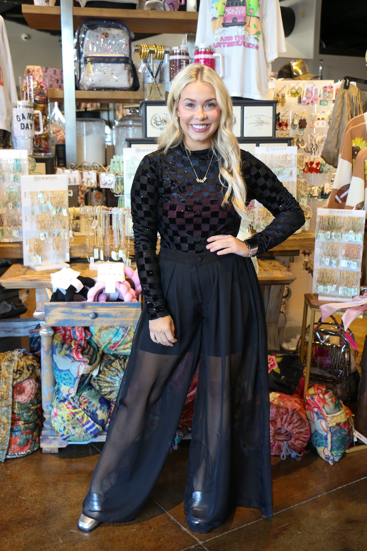 Anastasia Black Sheer Shorts