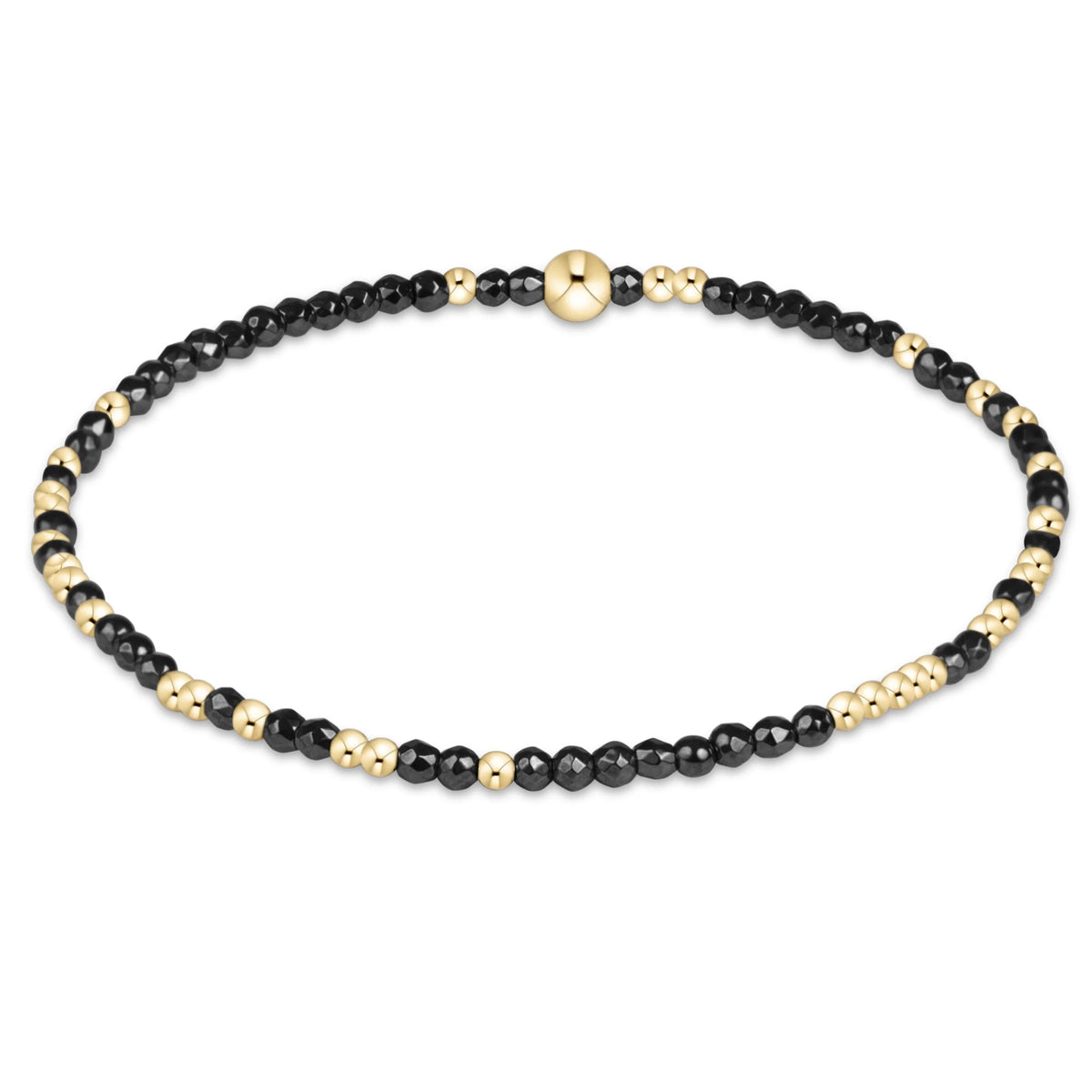 HOPE UNWRITTEN SILVER FACETED HEMATITE 2MM BRACELET