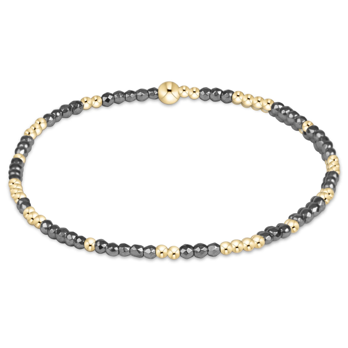 HOPE UNWRITTEN SILVER FACETED HEMATITE 2MM BRACELET