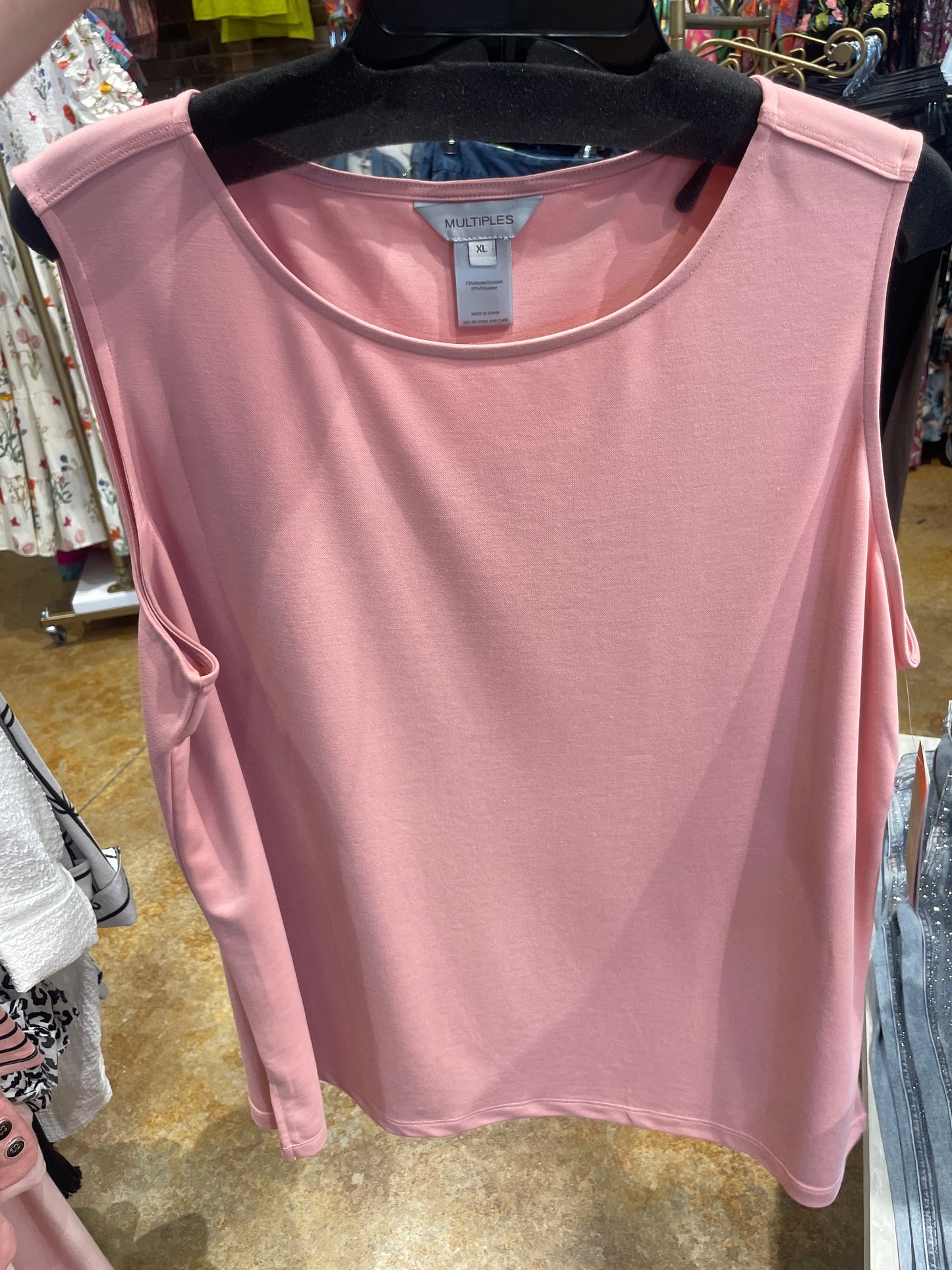 PINK SCOOP NECK TANK