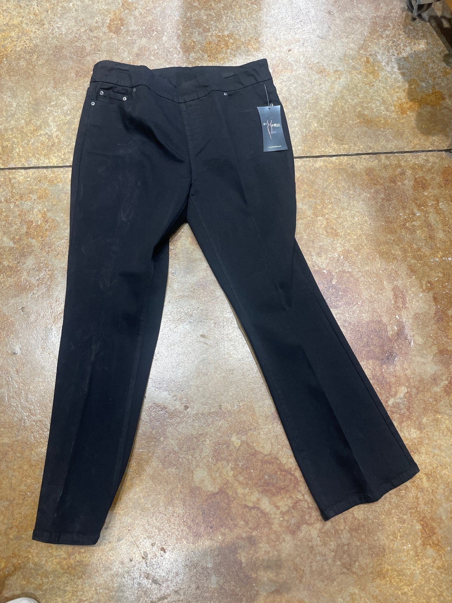 Black flare slimsation jeans