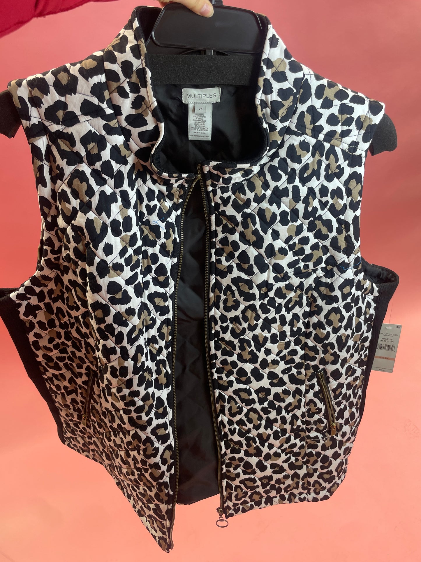 ZIP THRU STAND COLLAR ZIP PKT VEST